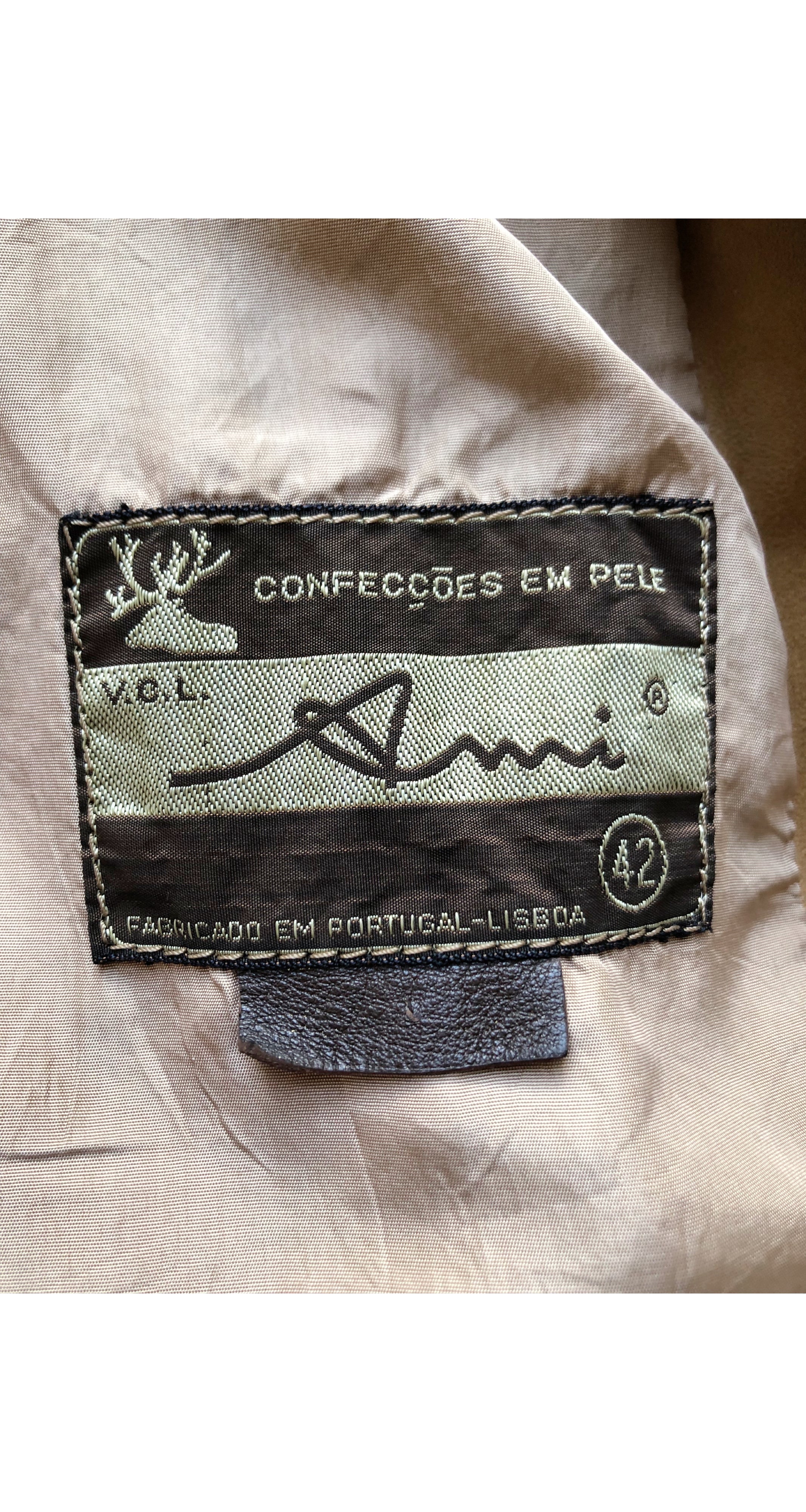 1980s Python Skin Tan Suede Balloon Sleeve Jacket