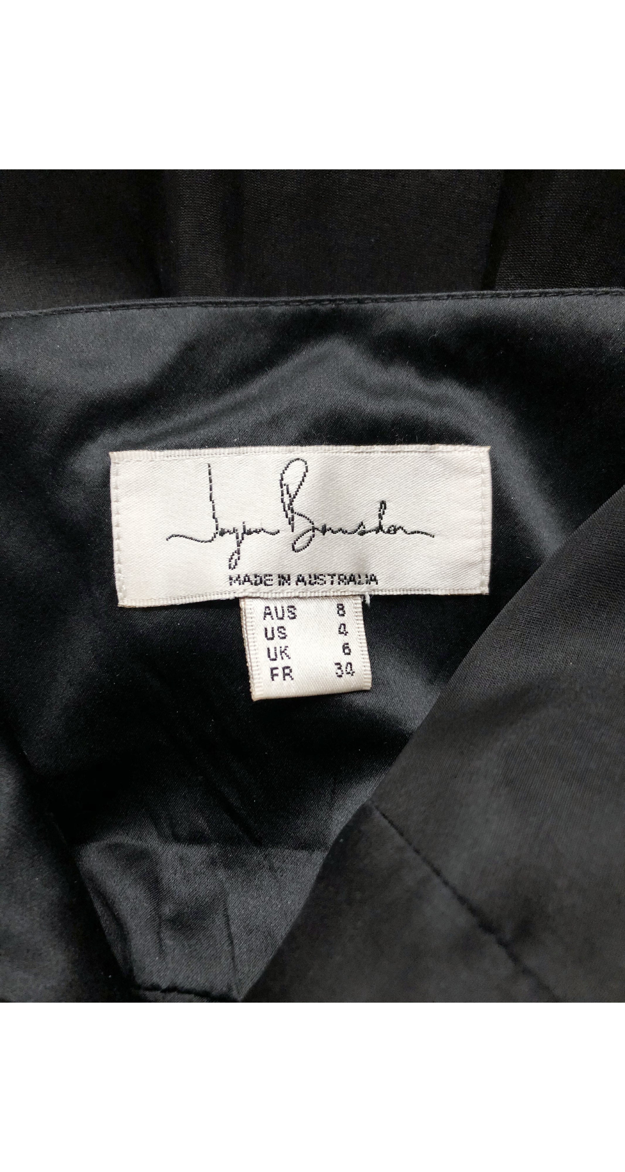 Black Silk Organza One-Shoulder Cocktail Dress