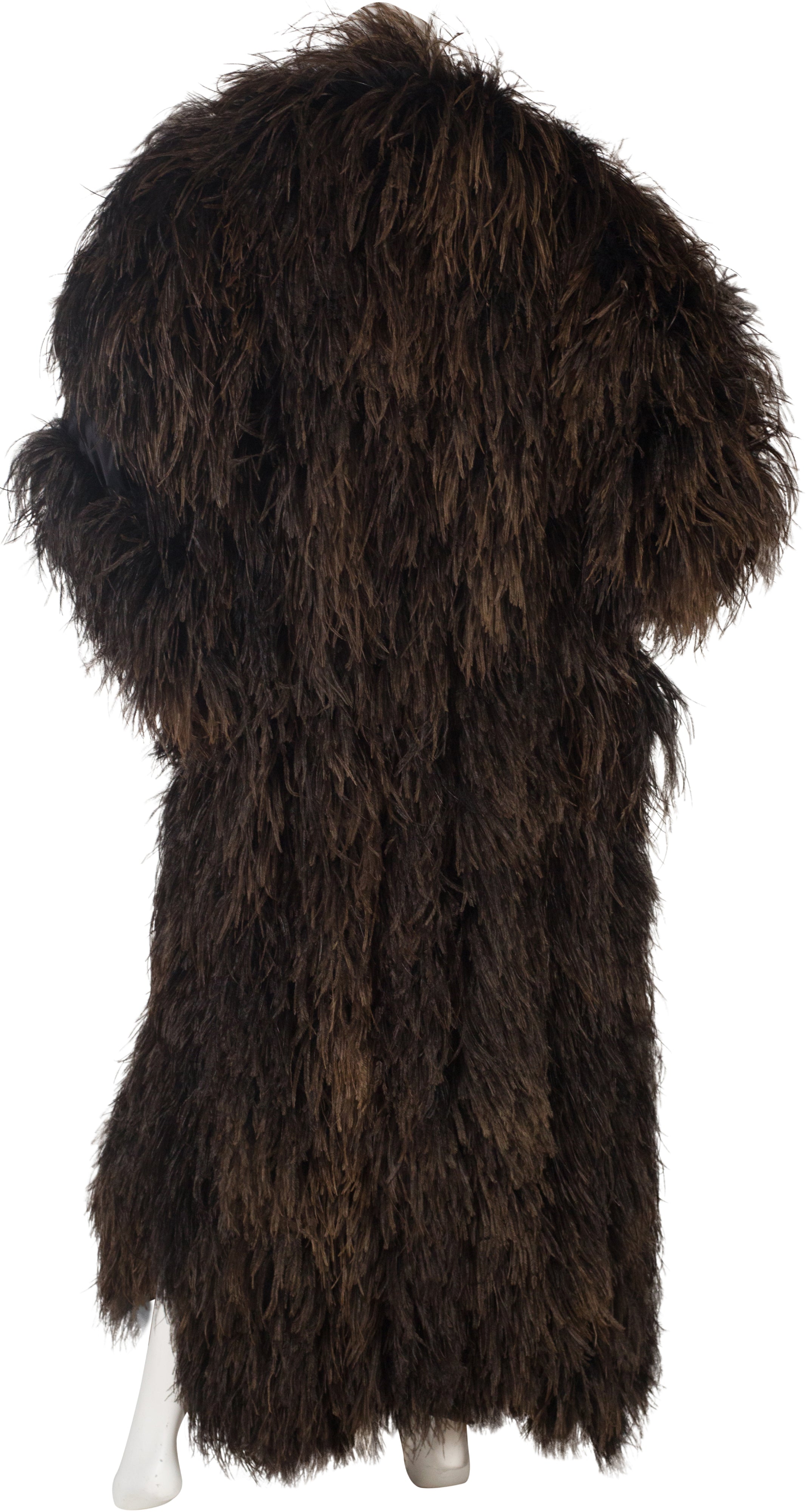 1980s NWT Ostrich Feather Floor Length Coat