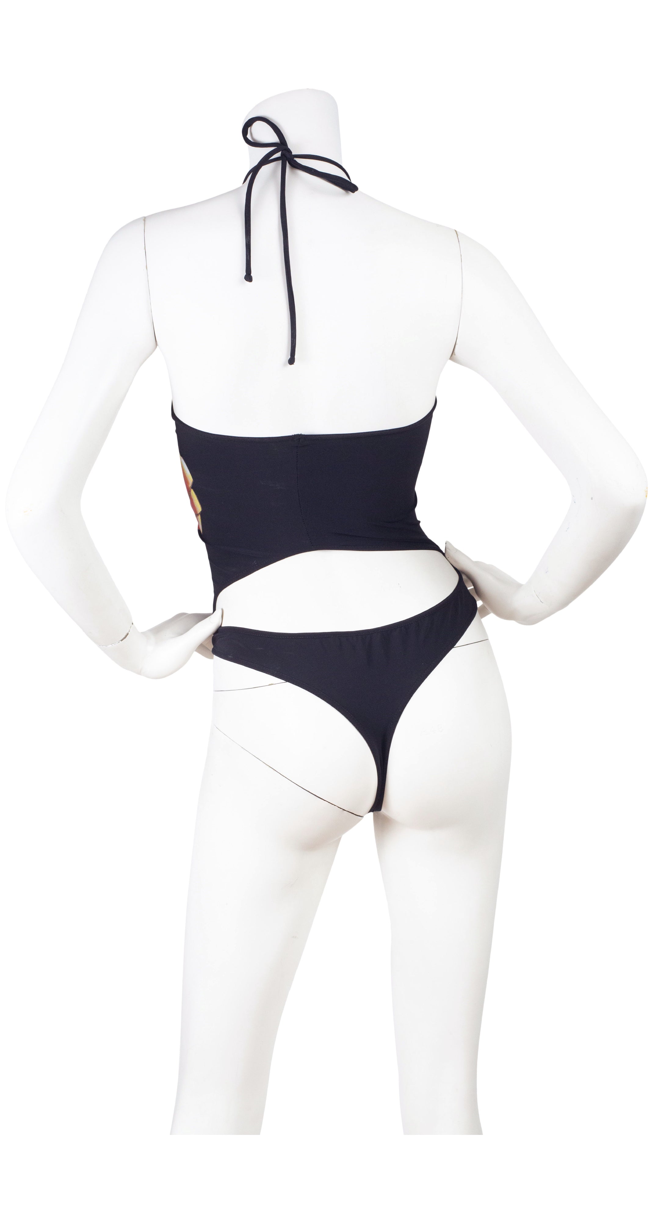 c. 2001 NWT Shrimp Screen Printed Thong Bathing Suit