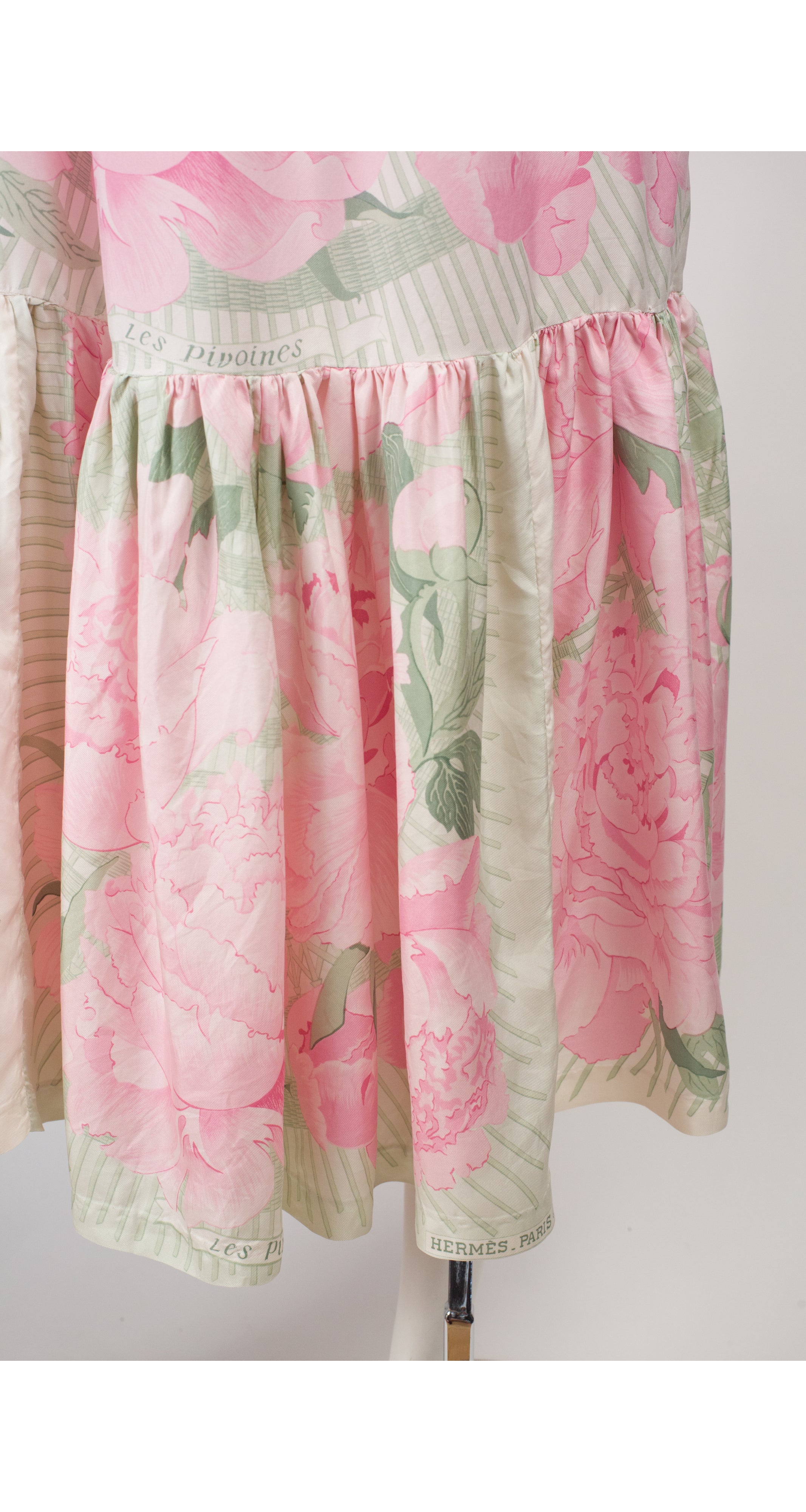 1978 Custom "Les Pivoines" by Christiane Vauzelles Scarf Dress
