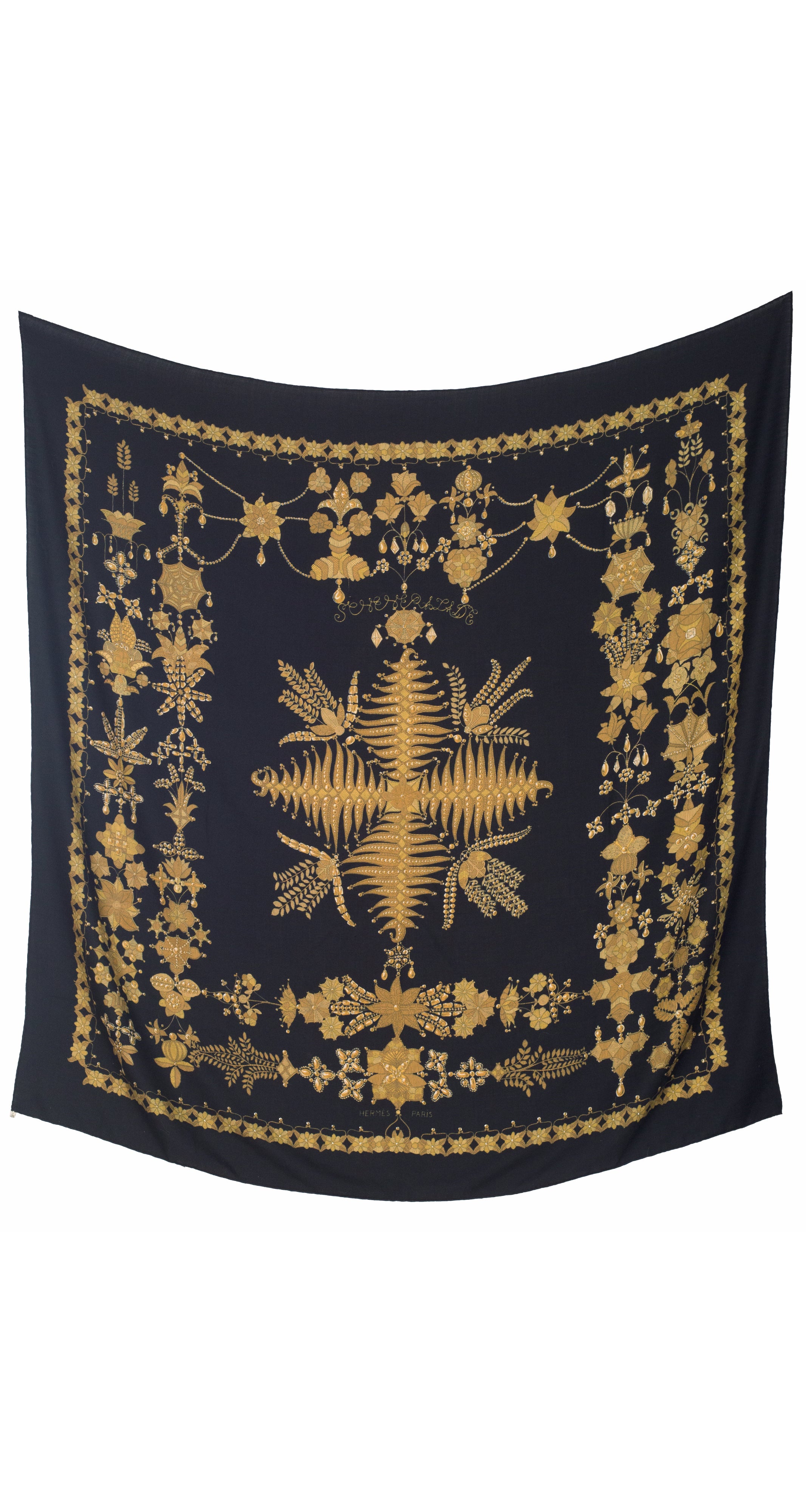 1985 "Scheherazade" by Henri of 'Origny 140cm Cashmere & Silk Shawl