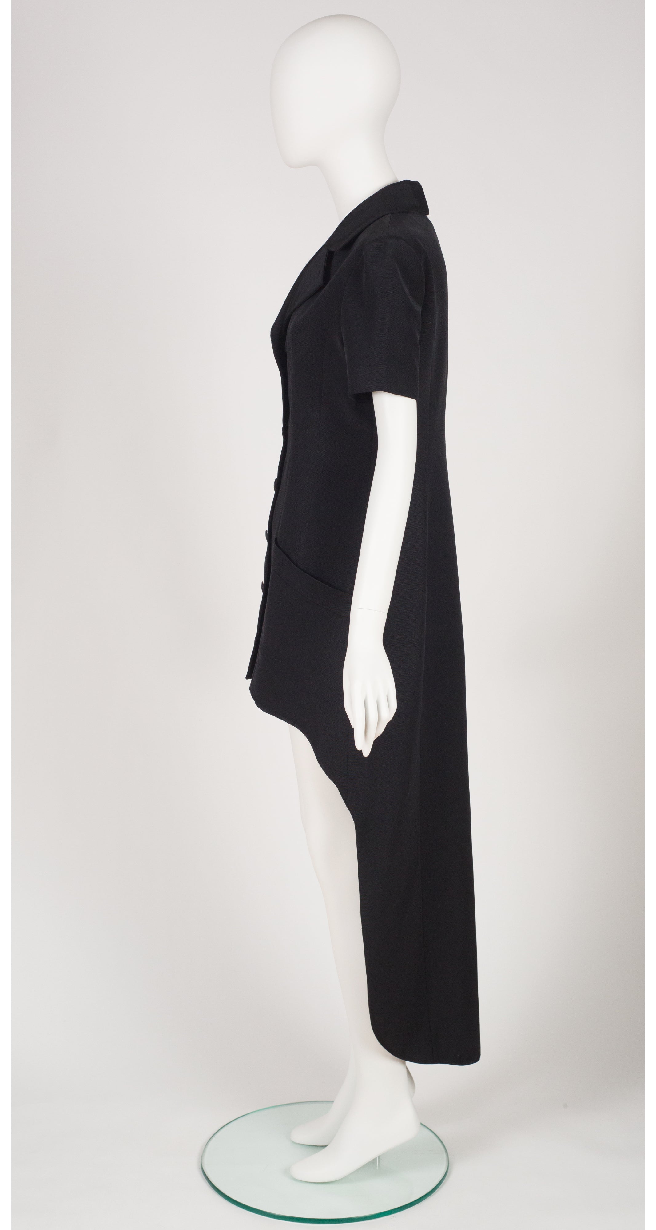 1993 S/S Runway Black High-Low Short Sleeve Jacket