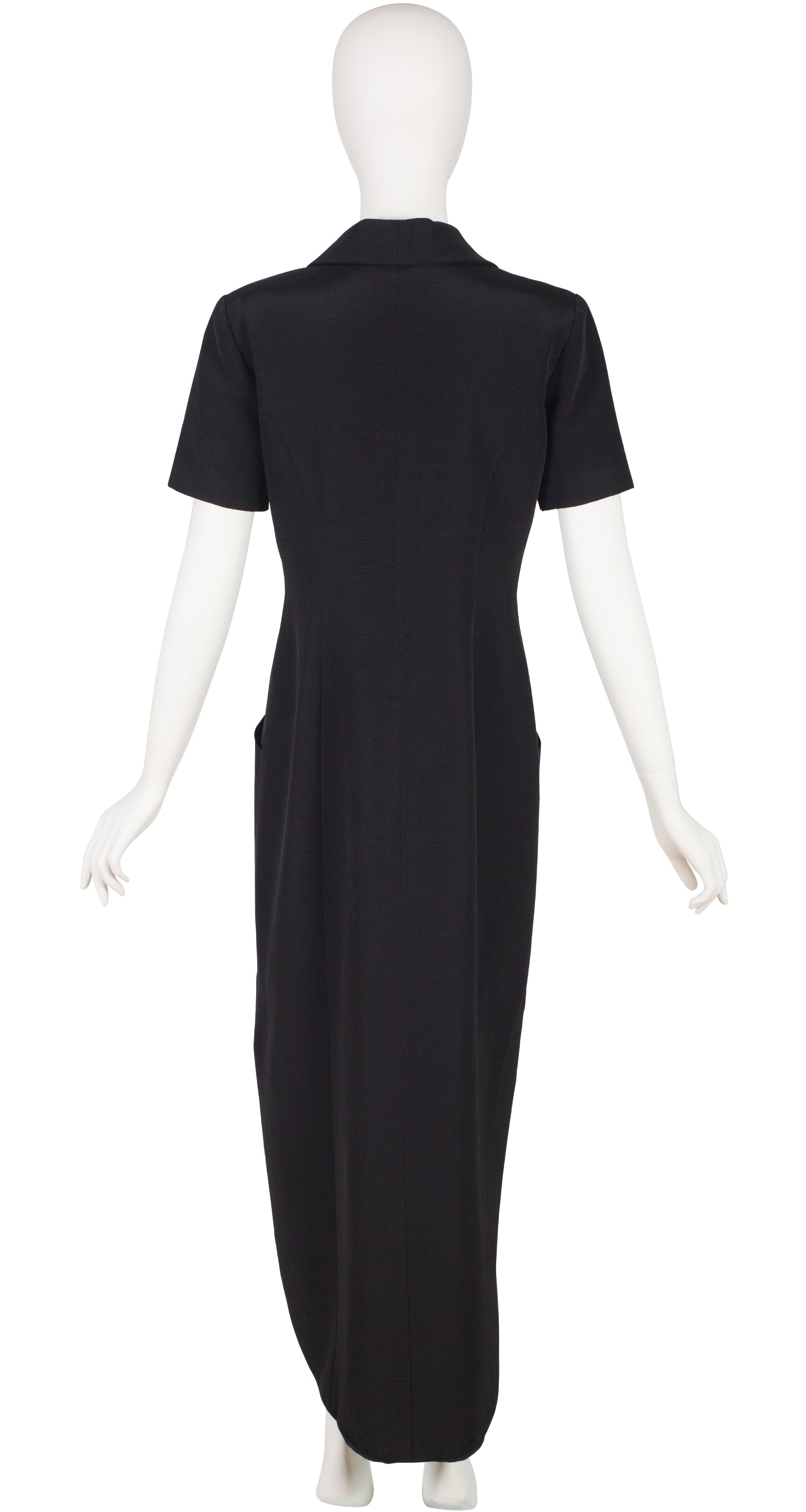 1993 S/S Runway Black High-Low Short Sleeve Jacket