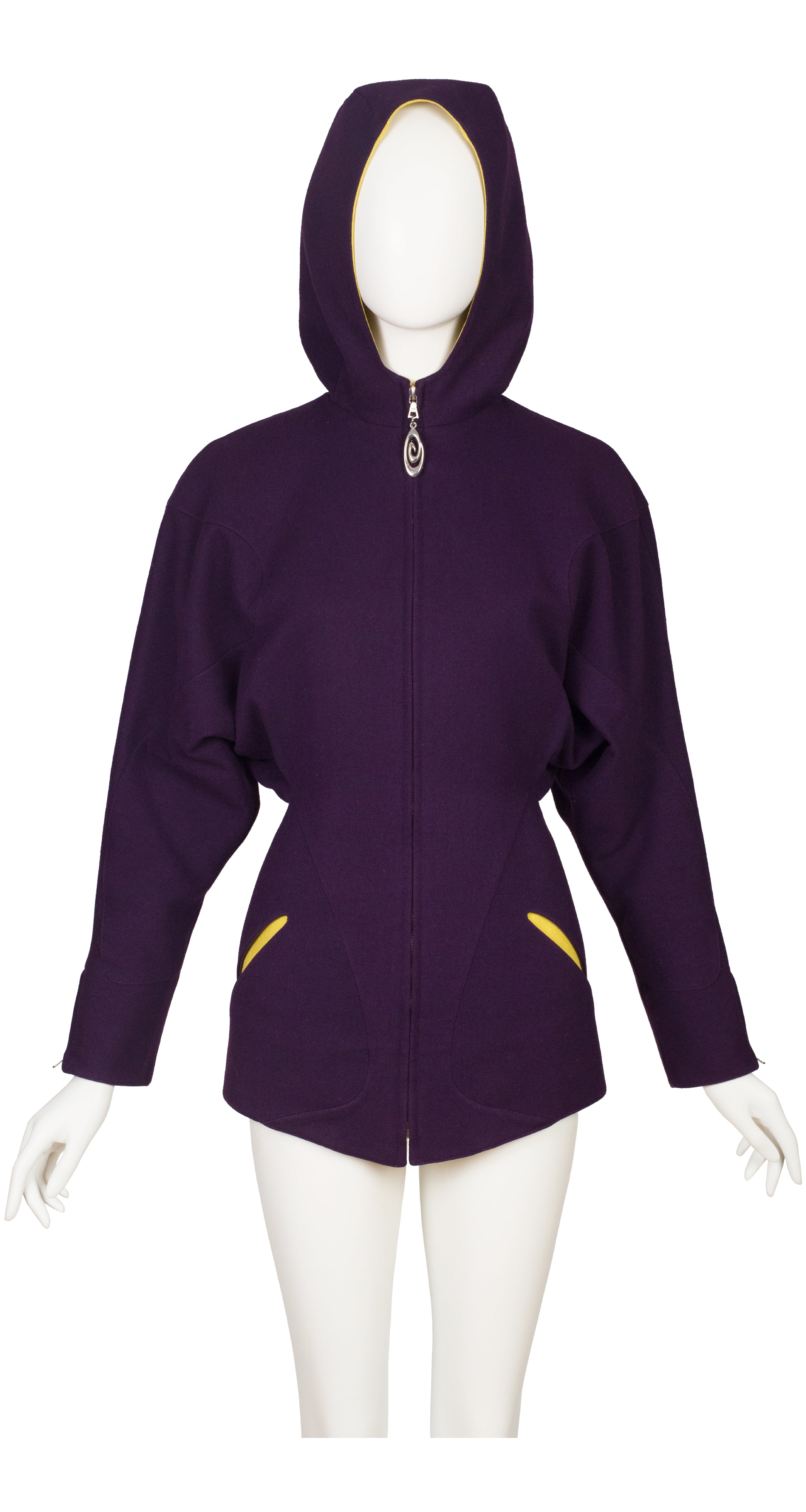 1991-92 F/W "Shiva Surréaliste" Purple Wool Hooded Jacket