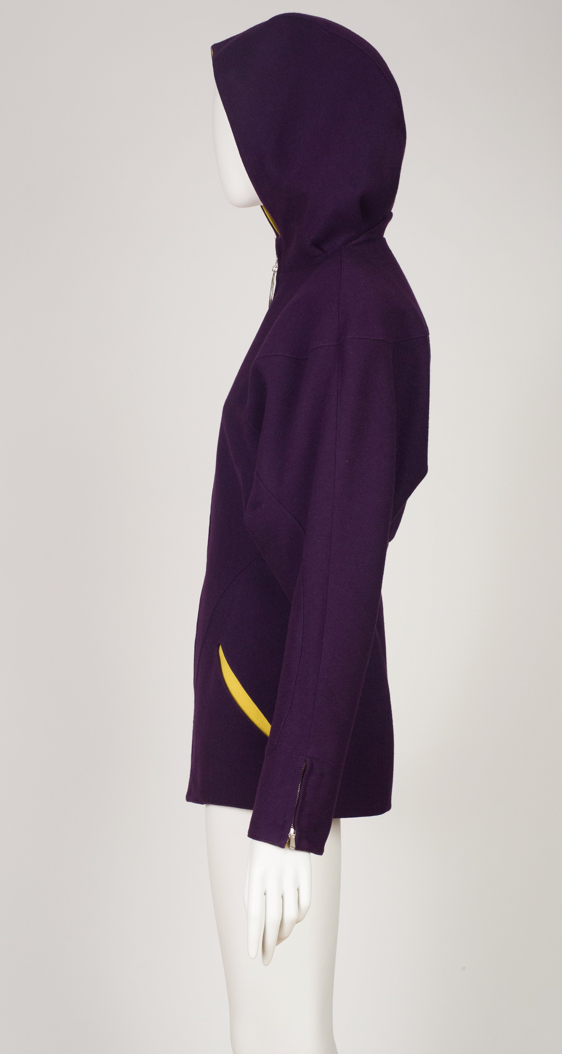 1991-92 F/W "Shiva Surréaliste" Purple Wool Hooded Jacket