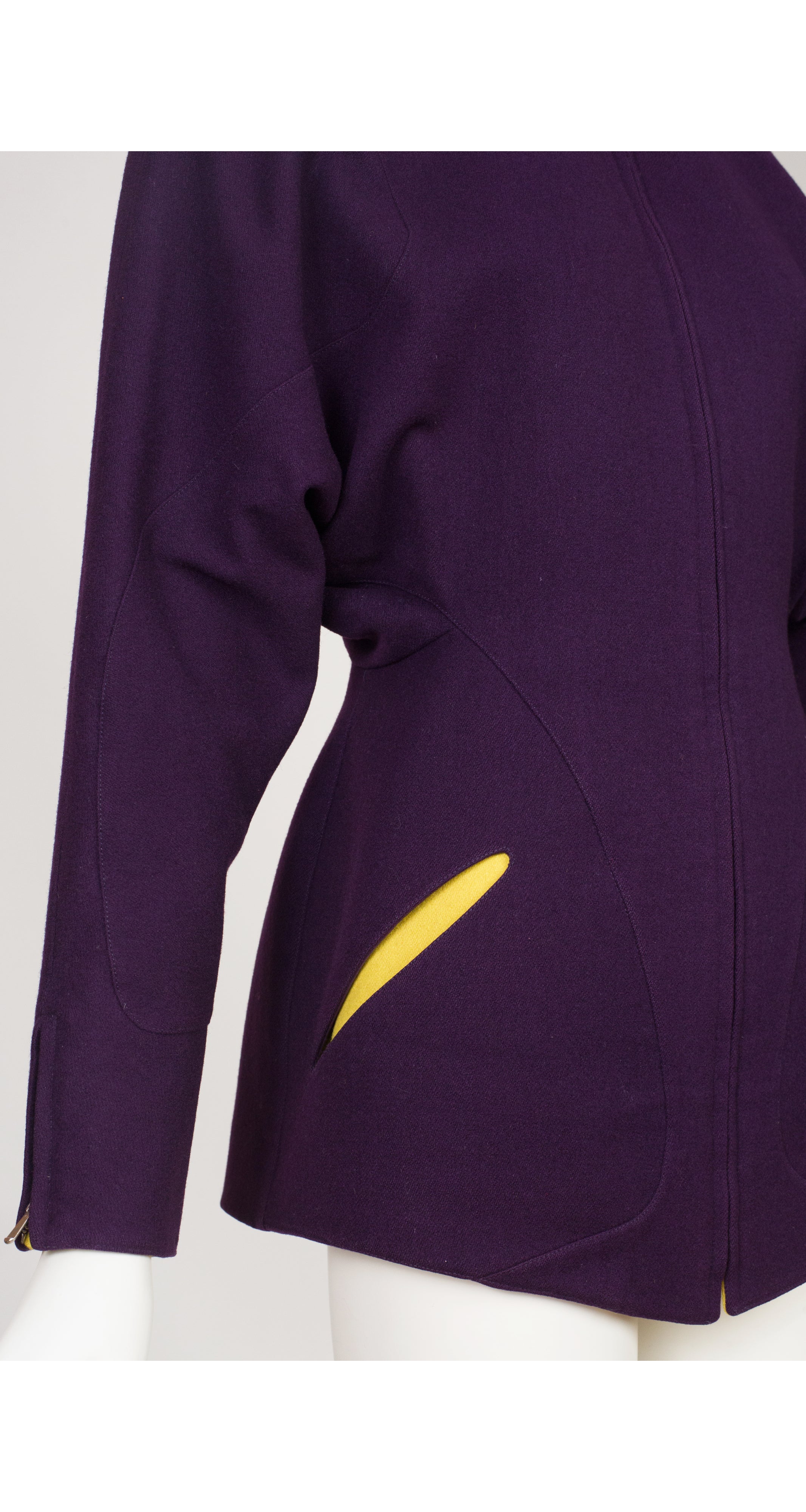 1991-92 F/W "Shiva Surréaliste" Purple Wool Hooded Jacket
