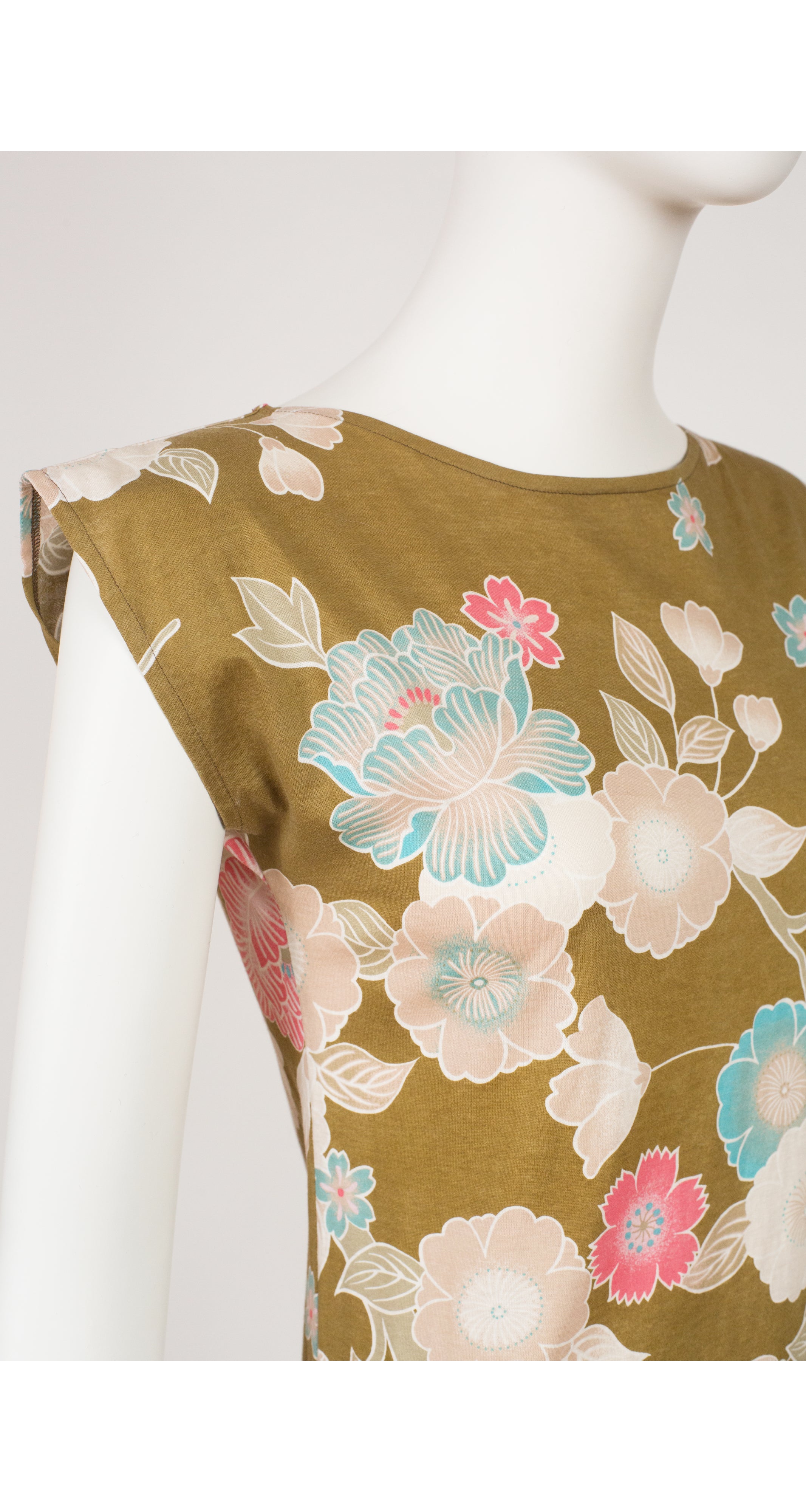1981 S/S Floral Jersey Cap Sleeve Top