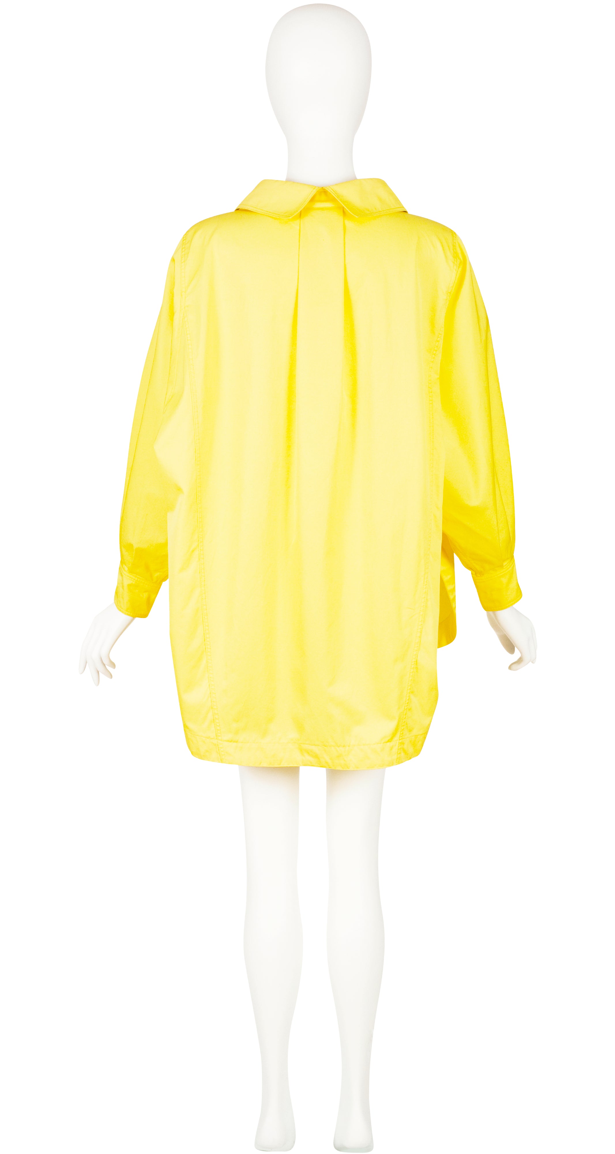 1985 S/S Yellow Cotton Collared Light Jacket