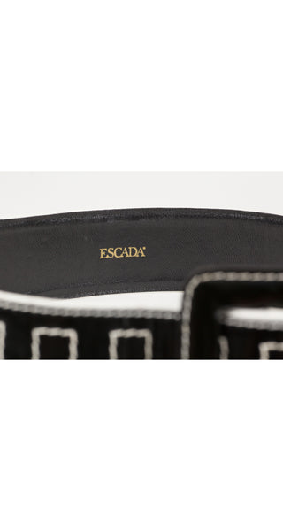 Escada 1986 Ad Campaign Black Patent Leather Waist Belt  display picture 1