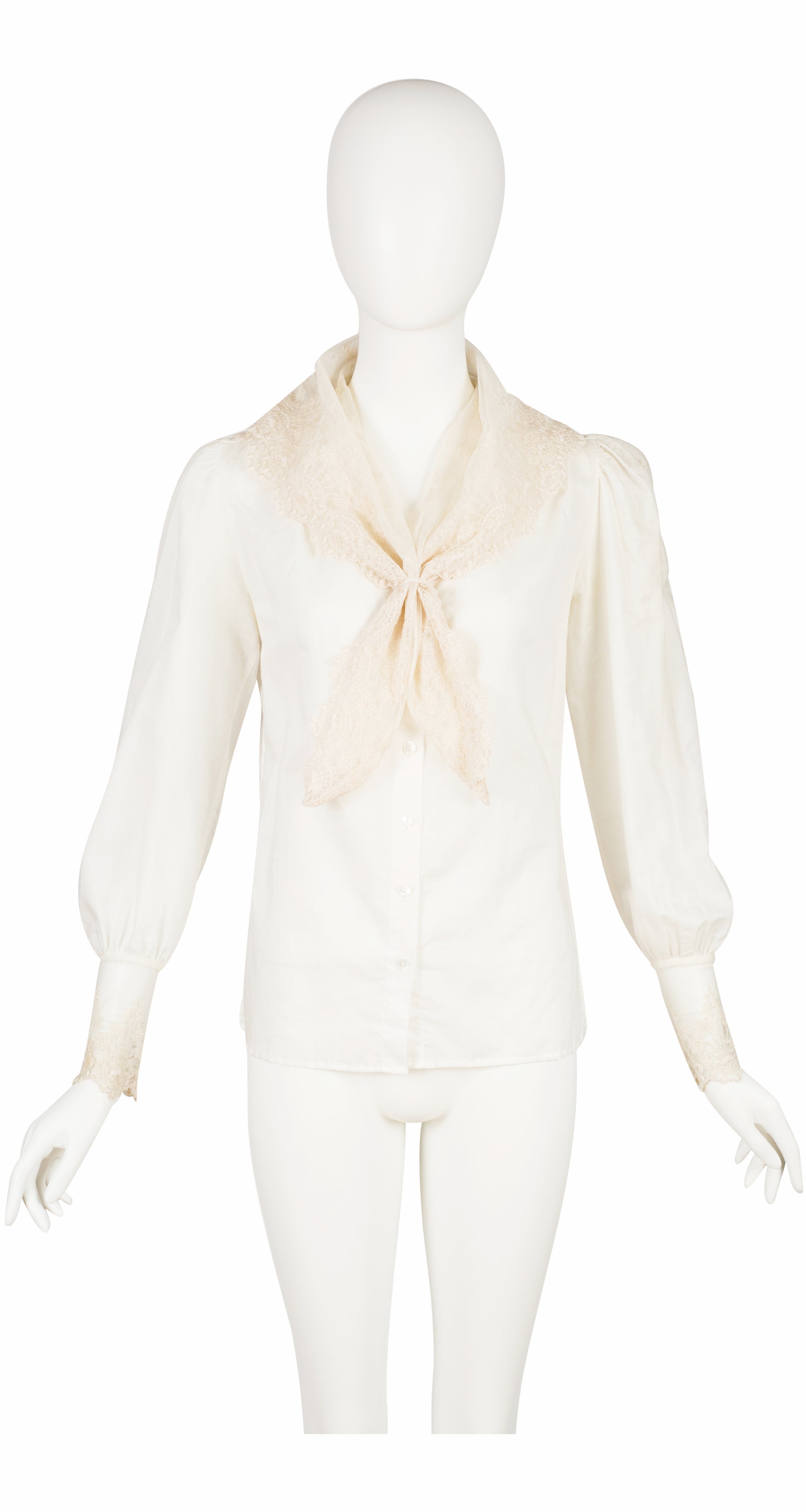 1982-83 F/W Ad Campaign Ecru Lace Collar Blouse