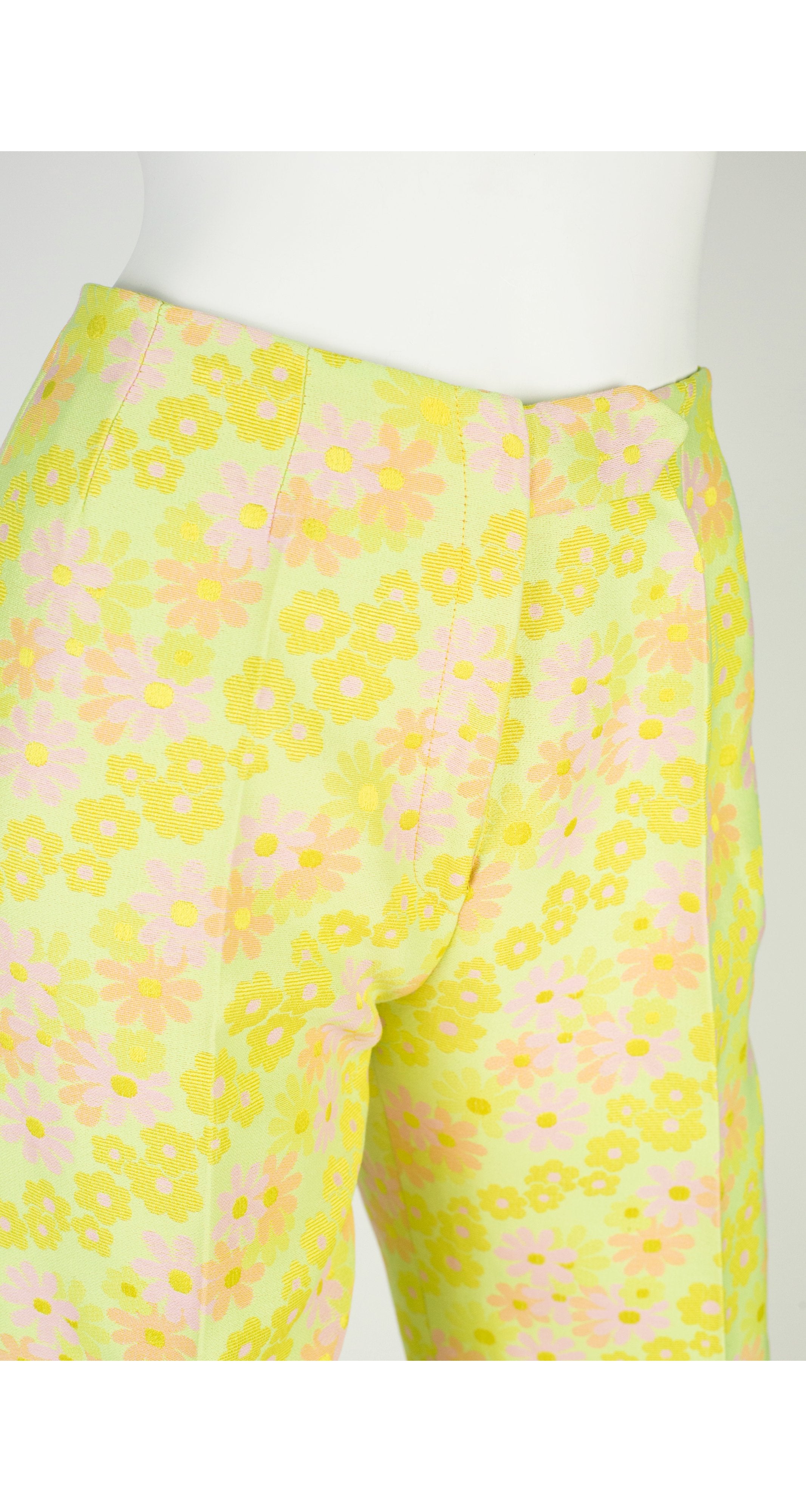 1960s Floral Silk Top & Brocade Trouser Set