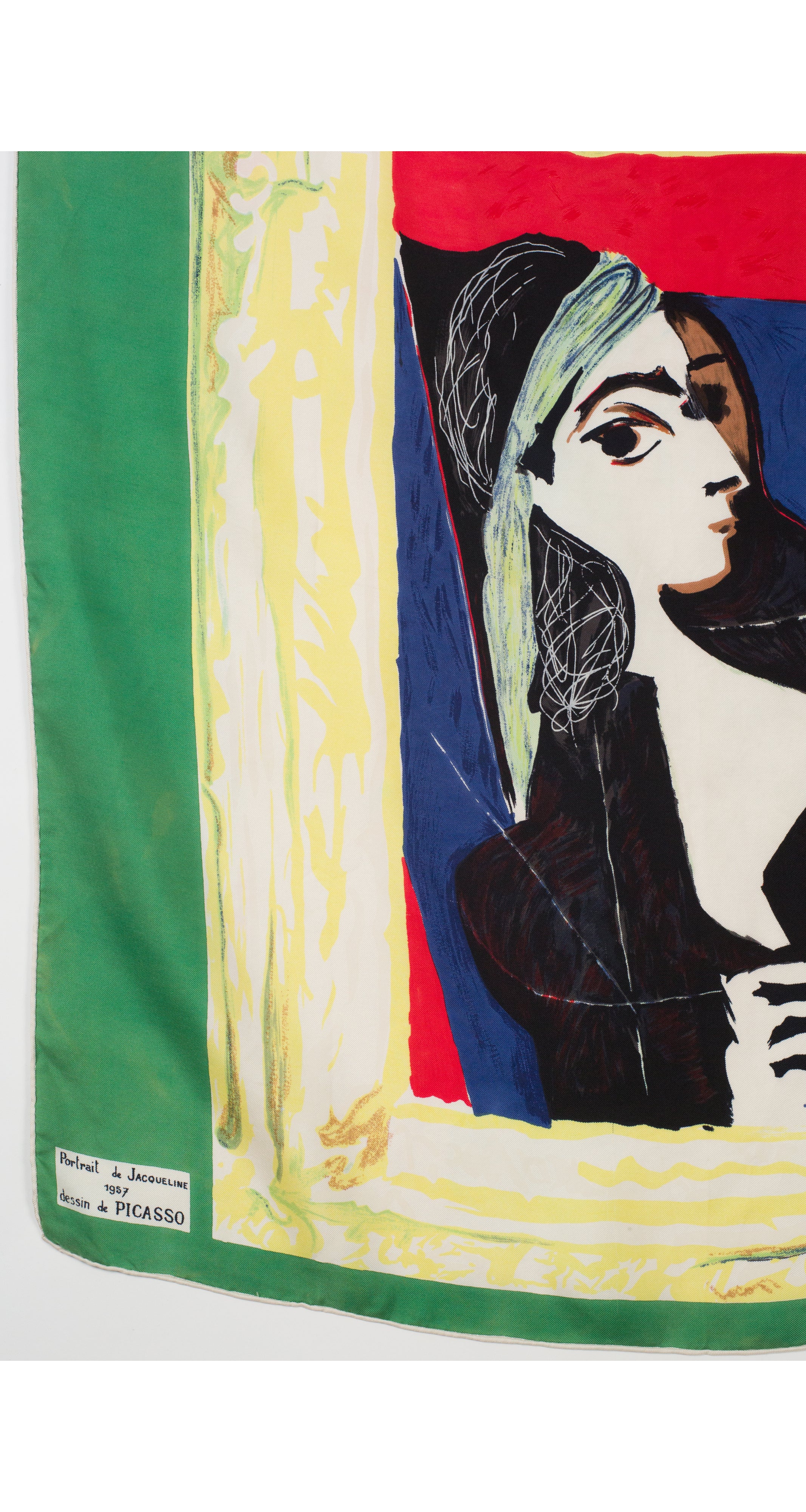 1957 Pablo Picasso "Portrait de Jacqueline" Silk Twill Scarf