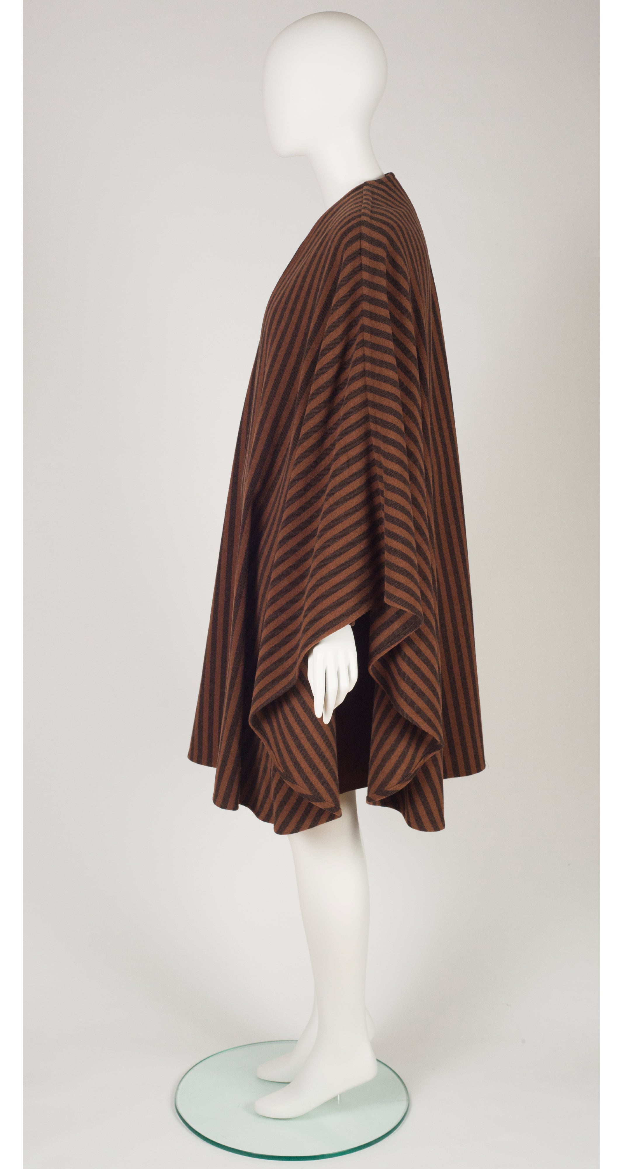 1980s Striped Brown Wool Three-Piece Outfit