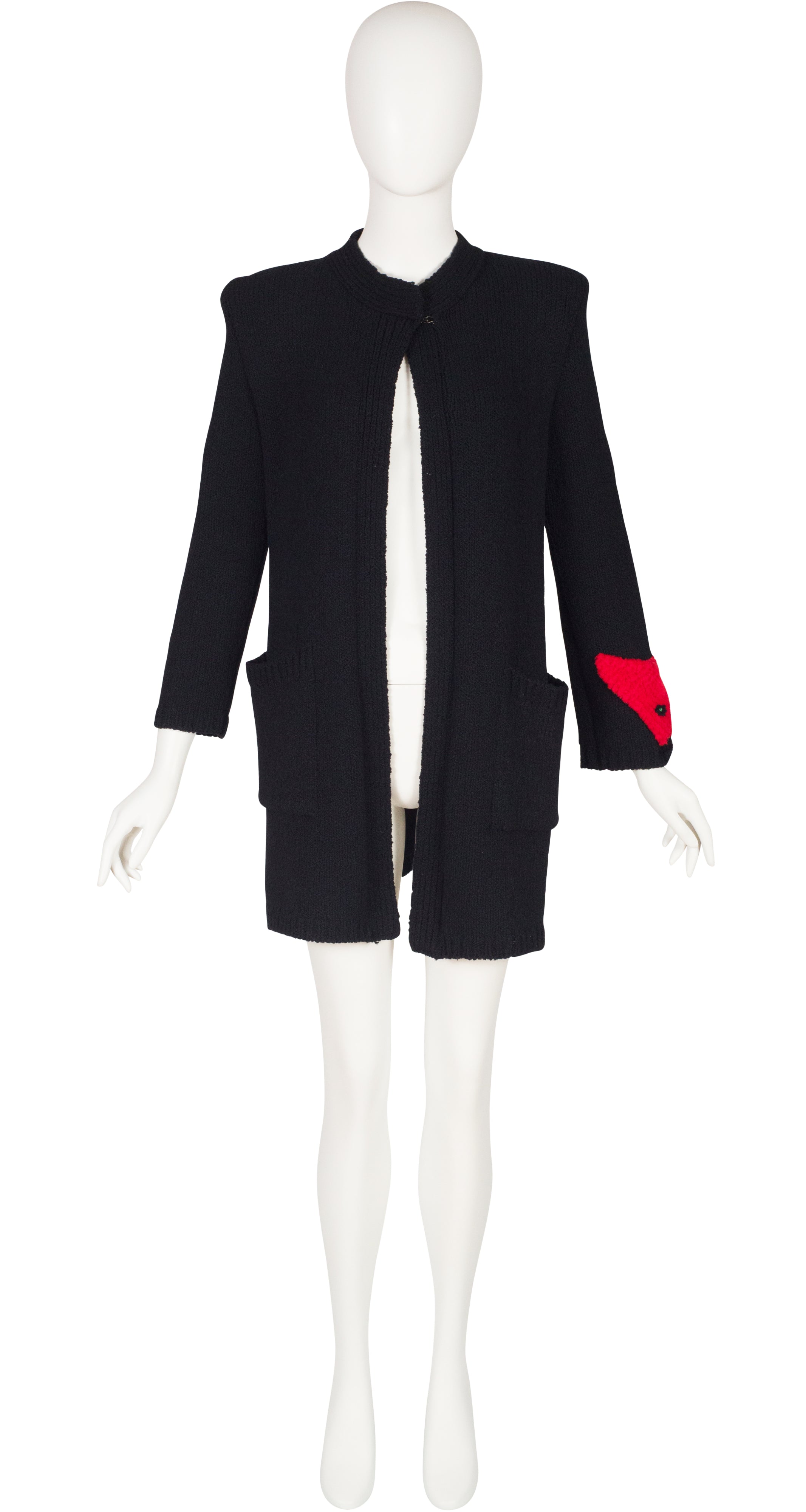 1979-80 F/W Fox Head Black Wool Knit Jacket