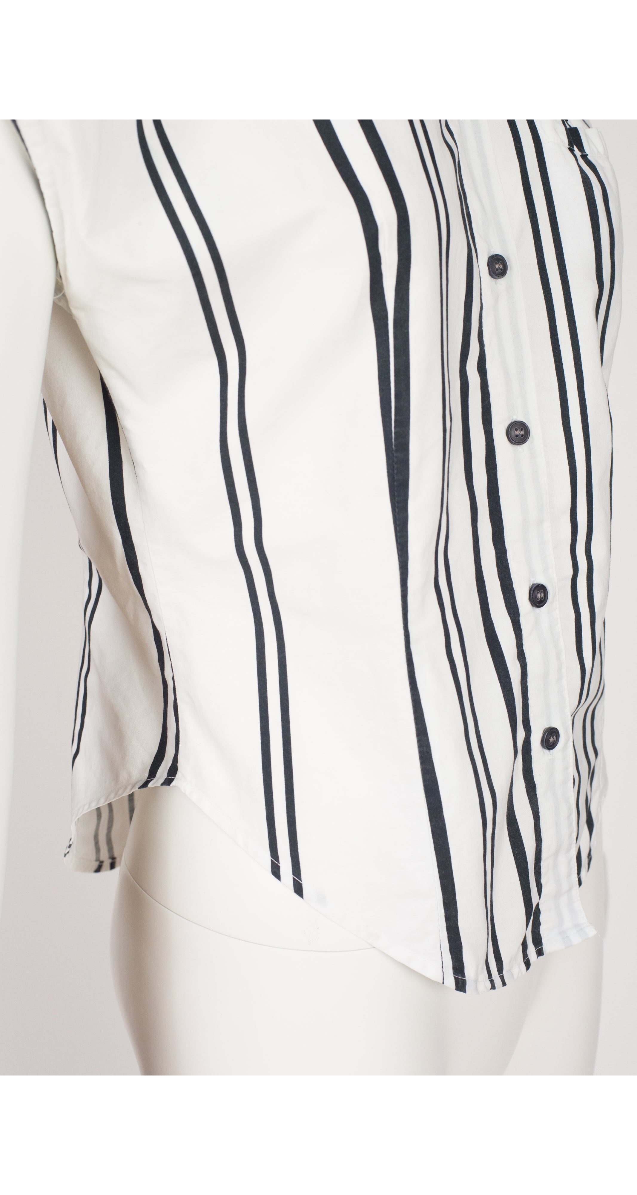 1980s Monochrome Mix Print Cotton Top & Mini Skirt Set