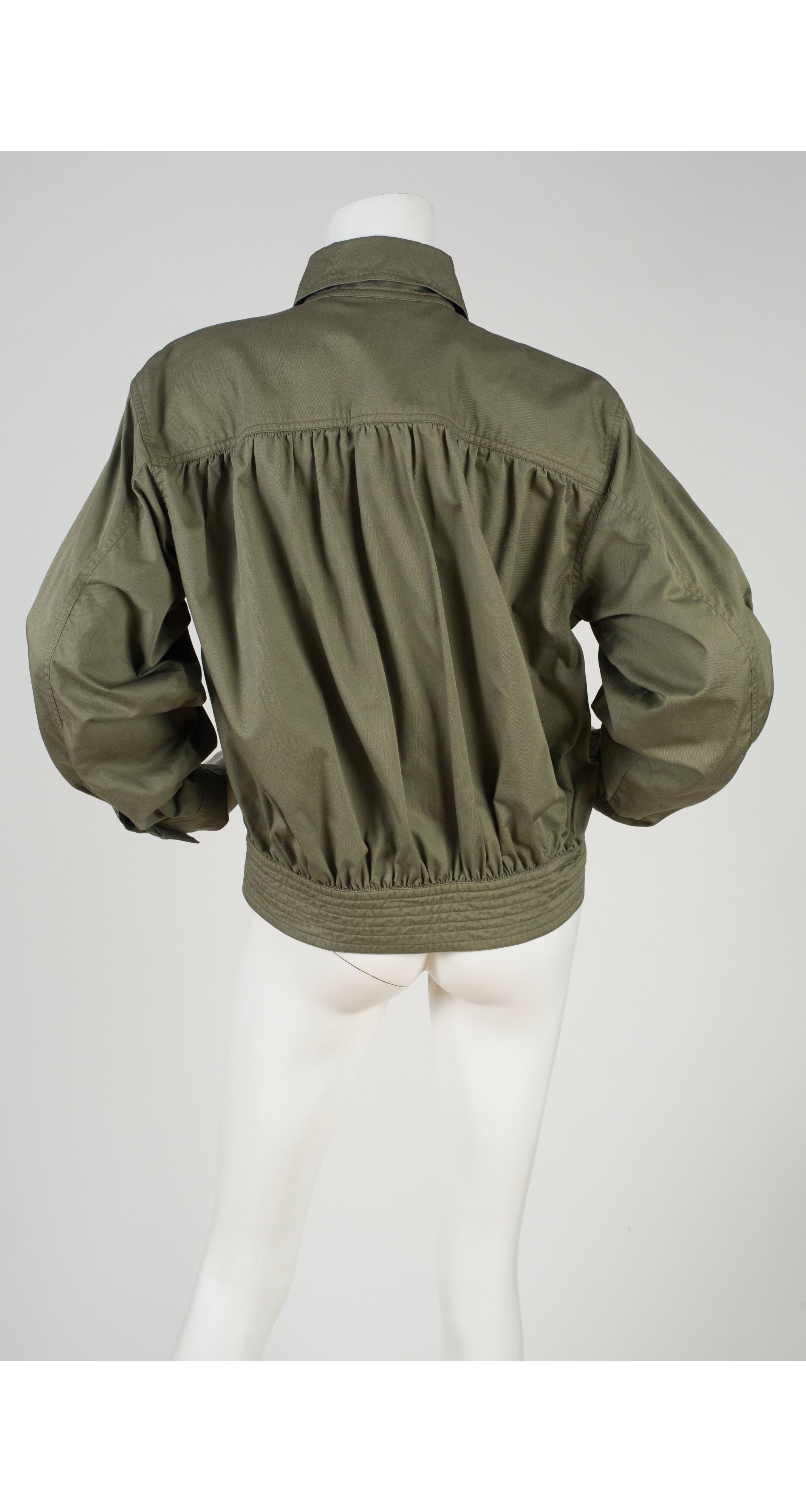 1978 S/S Army Green Cotton Bomber Jacket