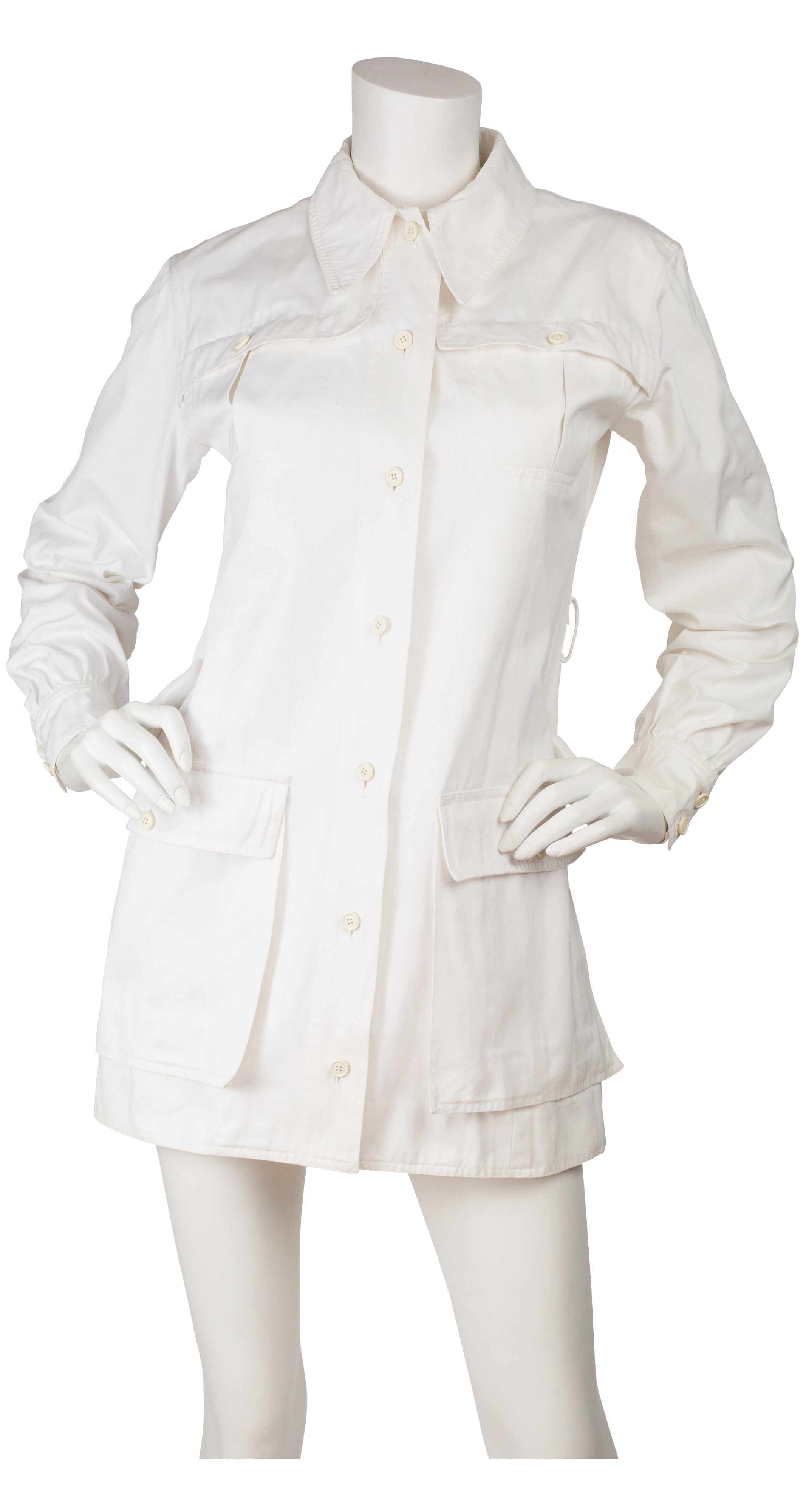 1969-1970 Documented White Cotton Safari Jacket