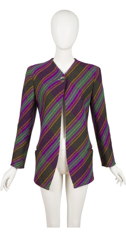 1994 F/W Runway Striped Wool Tweed Jacket
