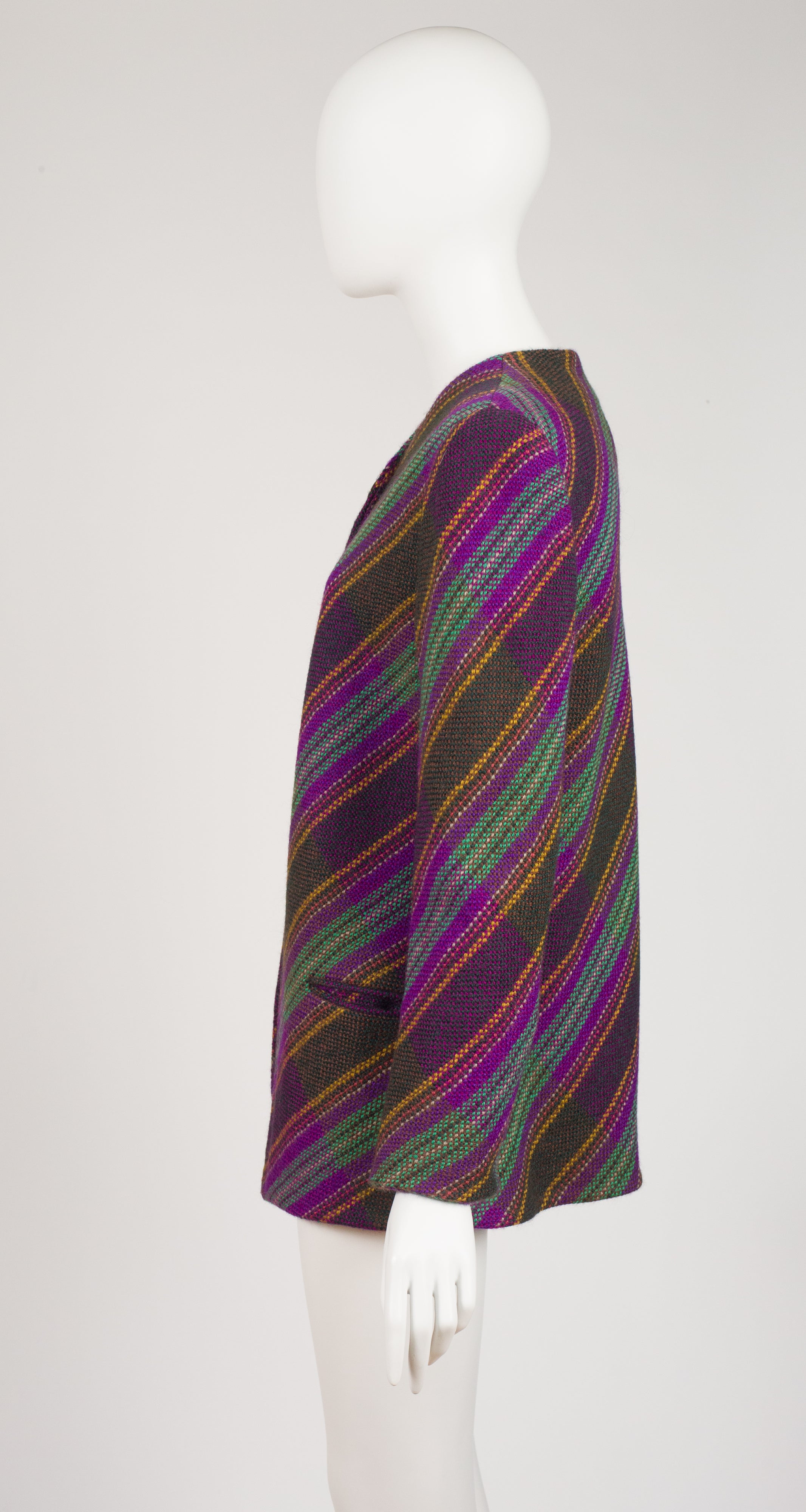 1994 F/W Runway Striped Wool Tweed Jacket