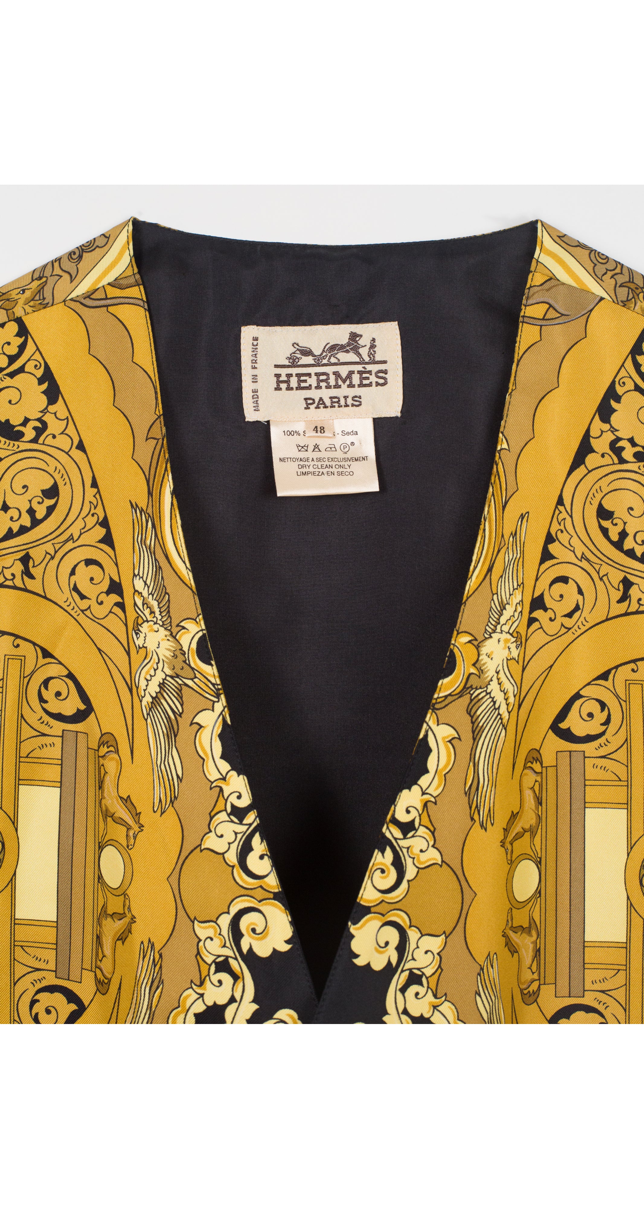 1994 Men's "Animaux Solaires" Silk Twill Waistcoat