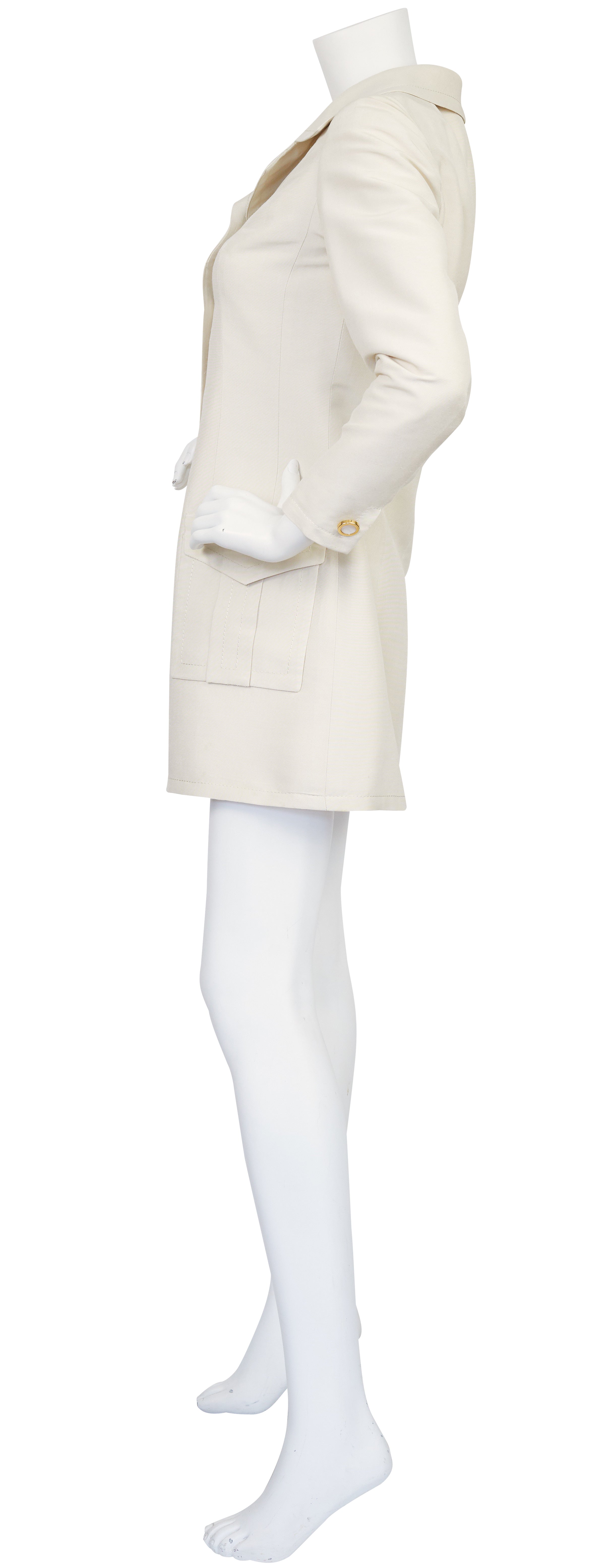1960s Cream Shantung Silk Coat