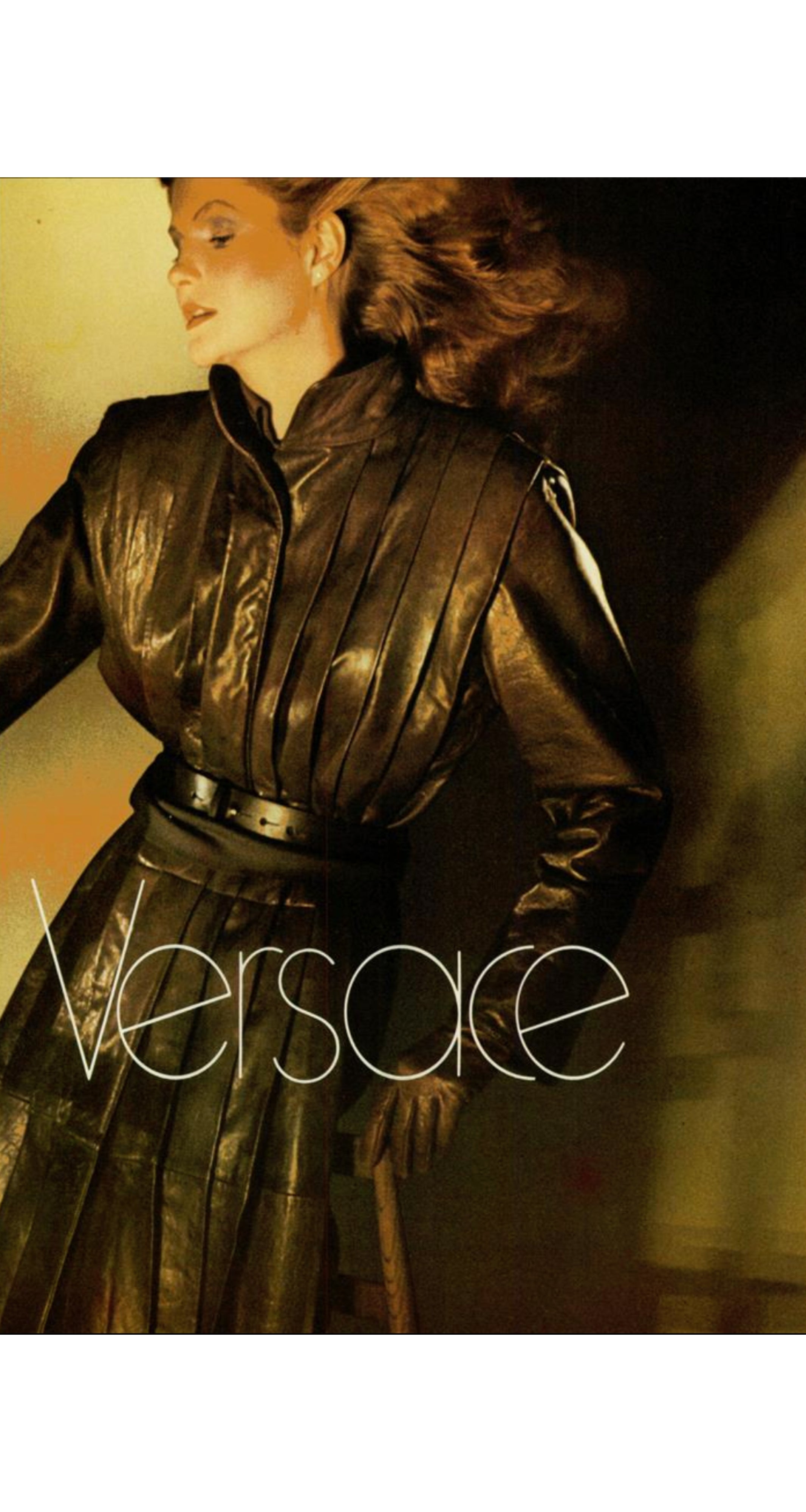 1978-79 F/W Brown Leather Pleated Trench Coat