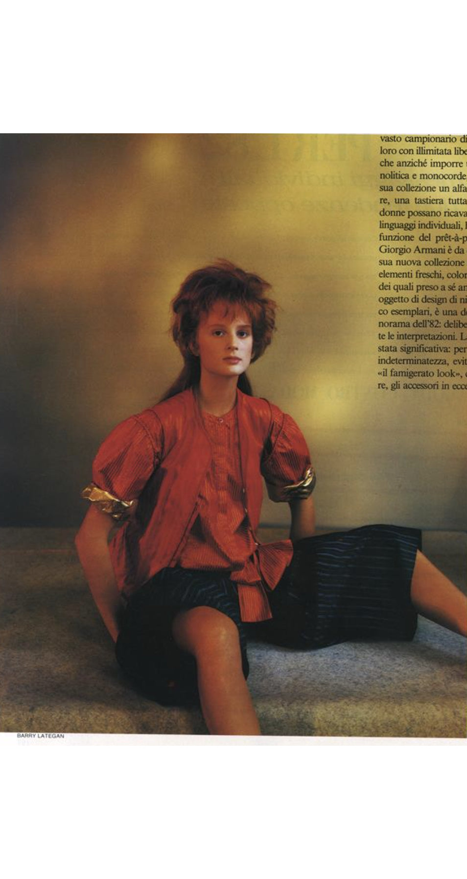 1982 Documented Gold Metallic Pinstripe Blouse