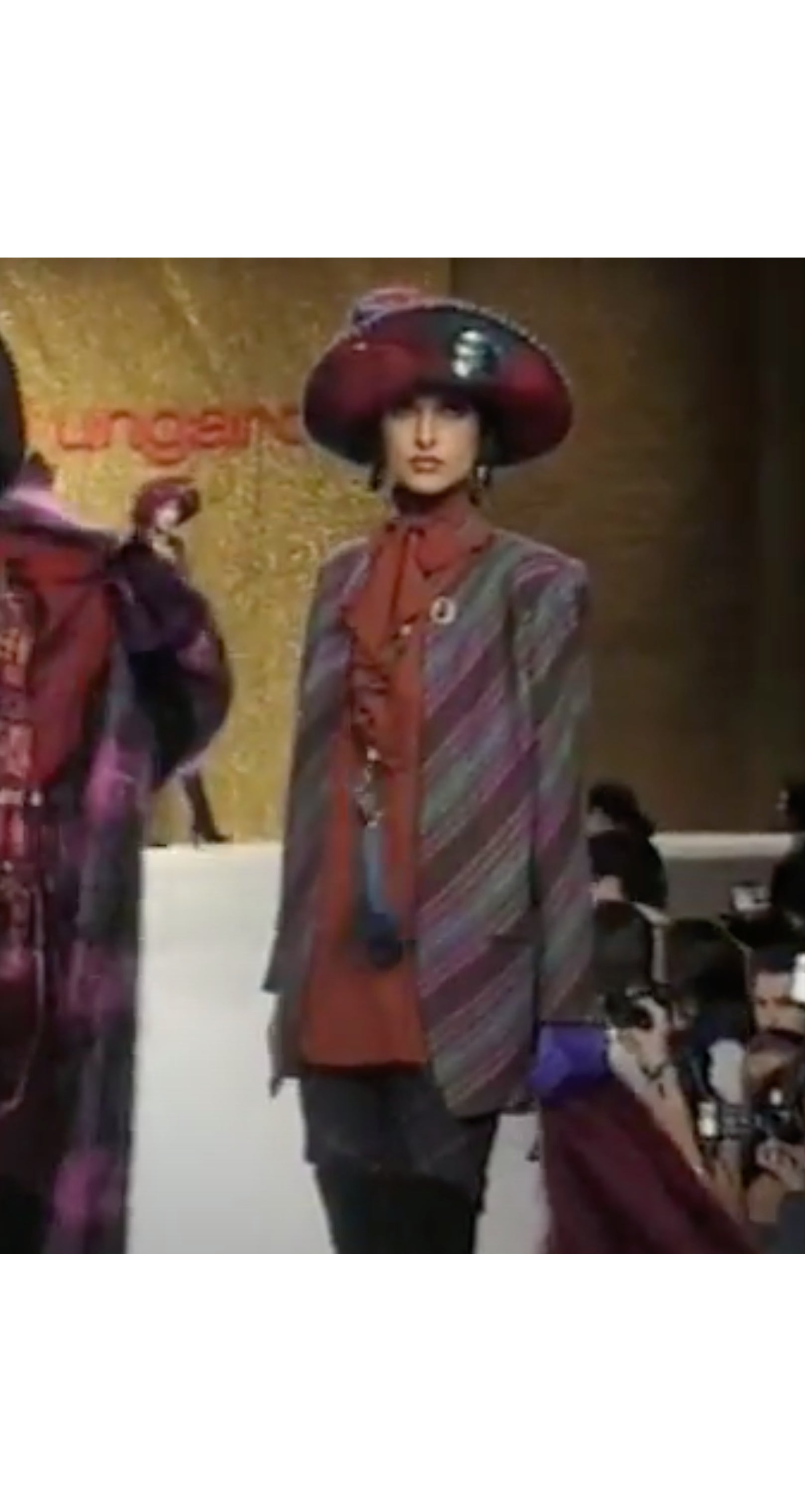 1994 F/W Runway Striped Wool Tweed Jacket