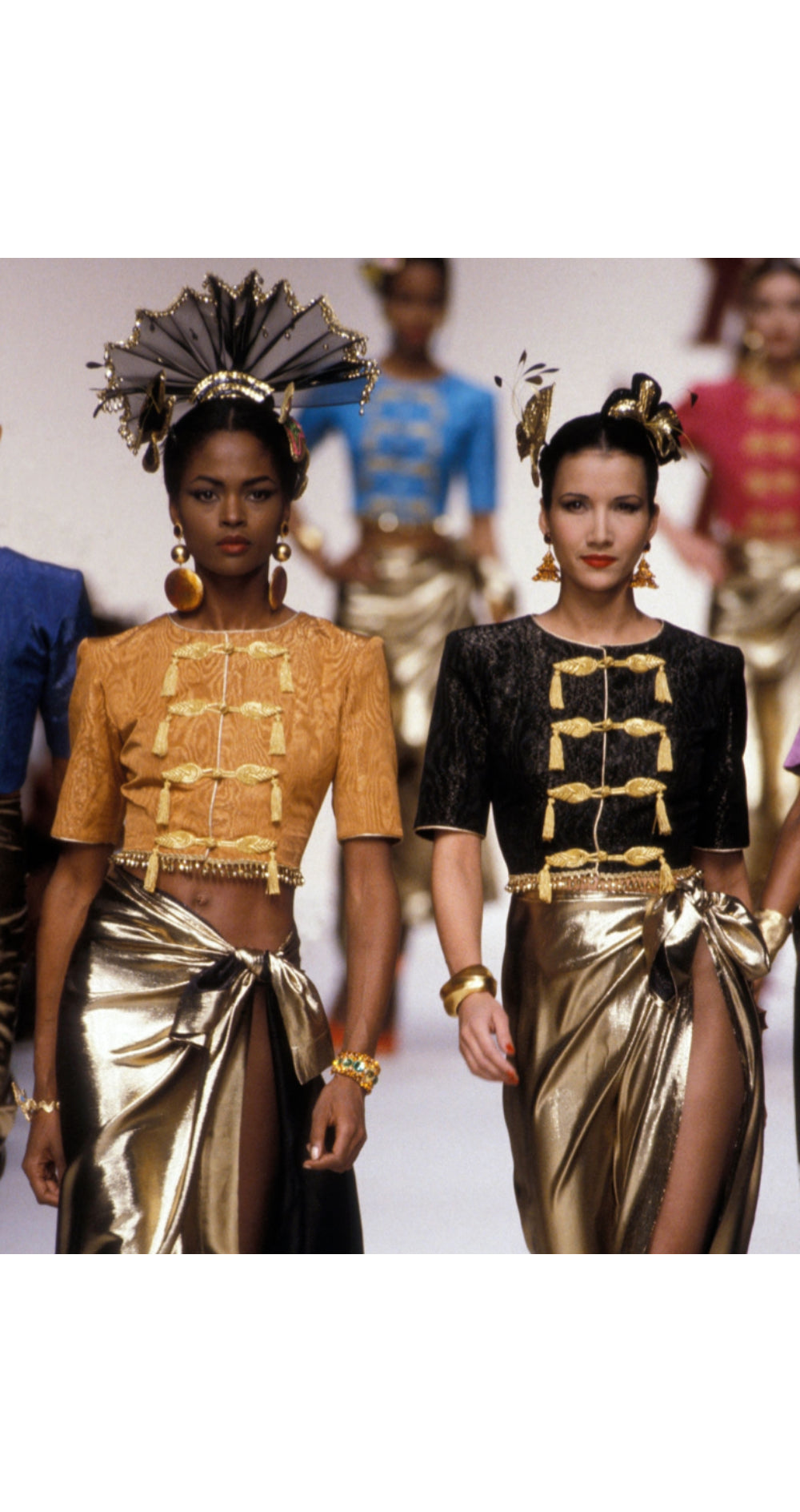 1993 S/S Runway Gold Tassel Turquoise Jacket