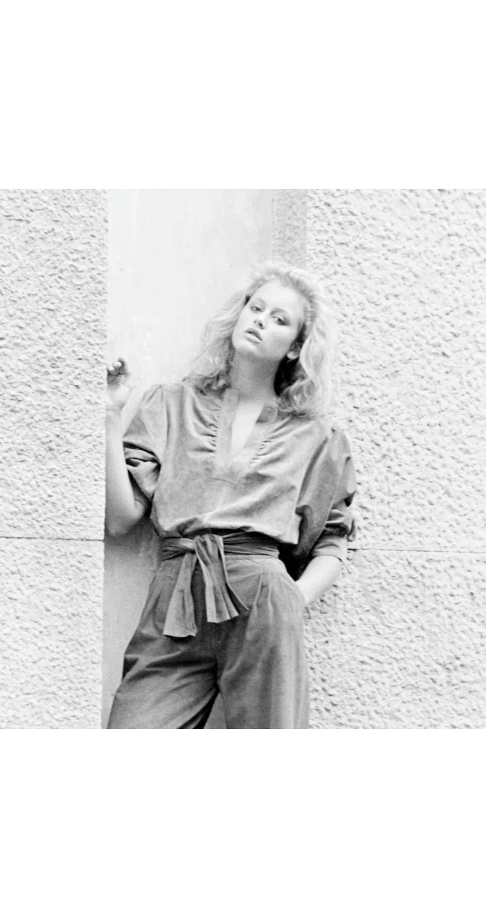 1982 S/S Apple Print Purple Suede Top & Shorts Set