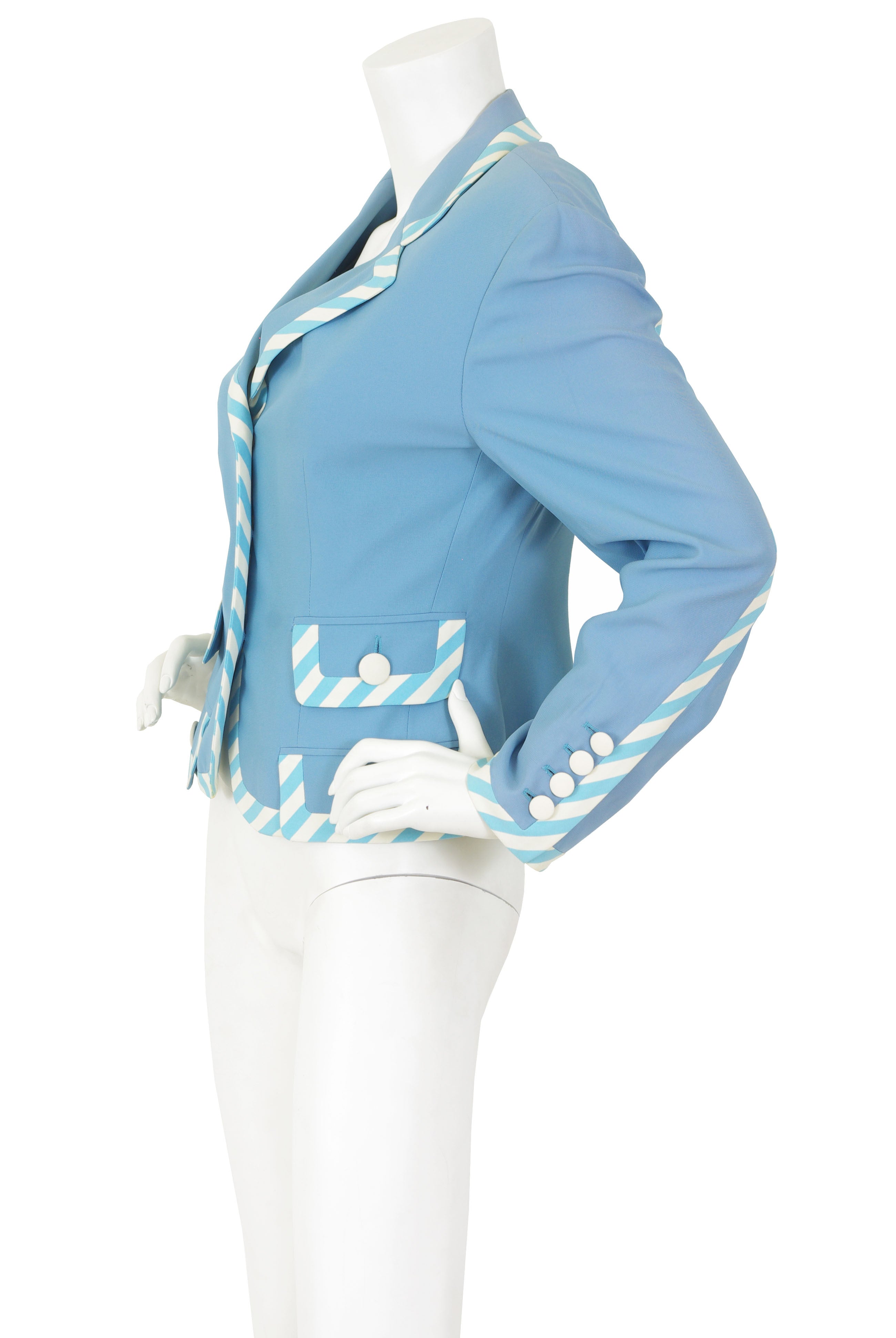 "Cruise Me Baby" Venice Blue Striped Jacket