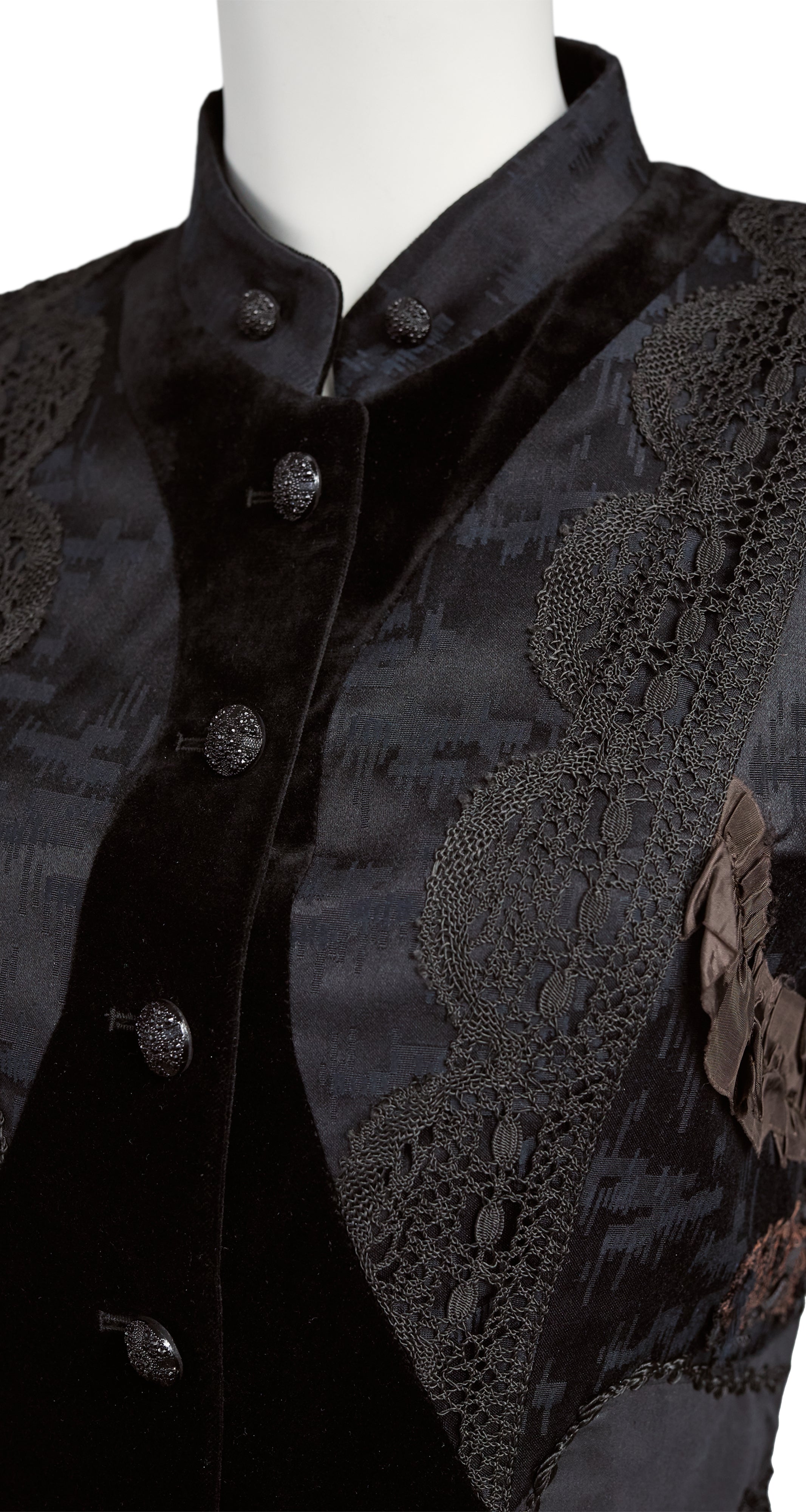 2000s "Bazar" Black Victorian Mourning Jacket