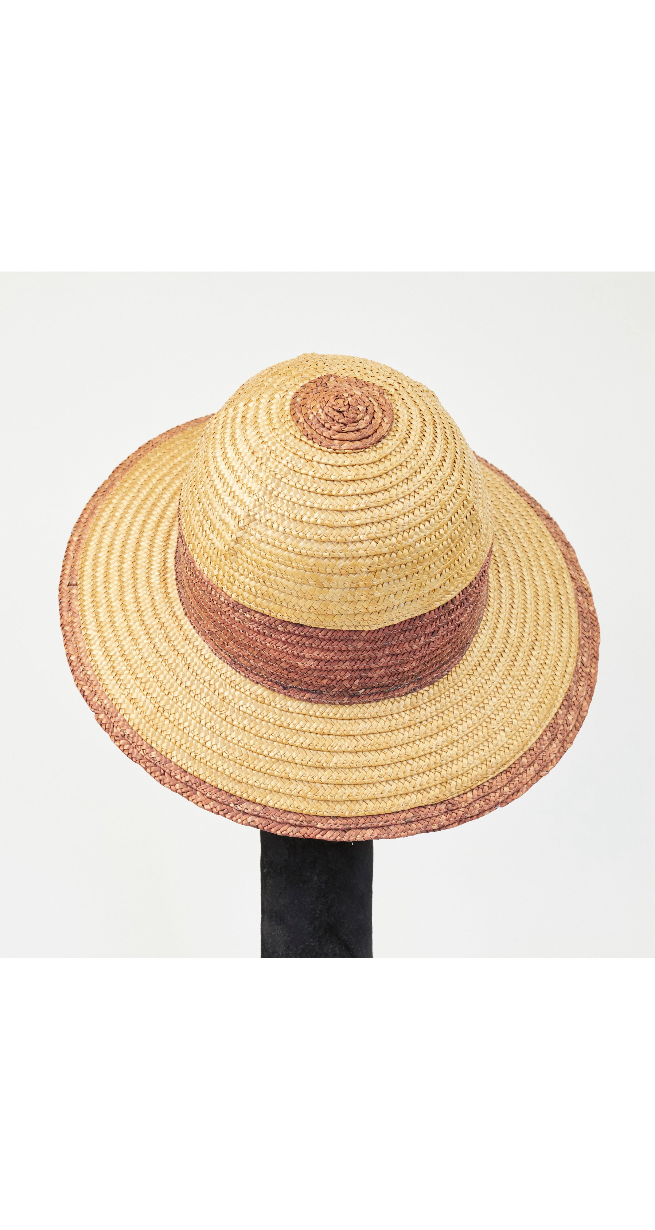 1970s Safari-Style Straw Sun Hat