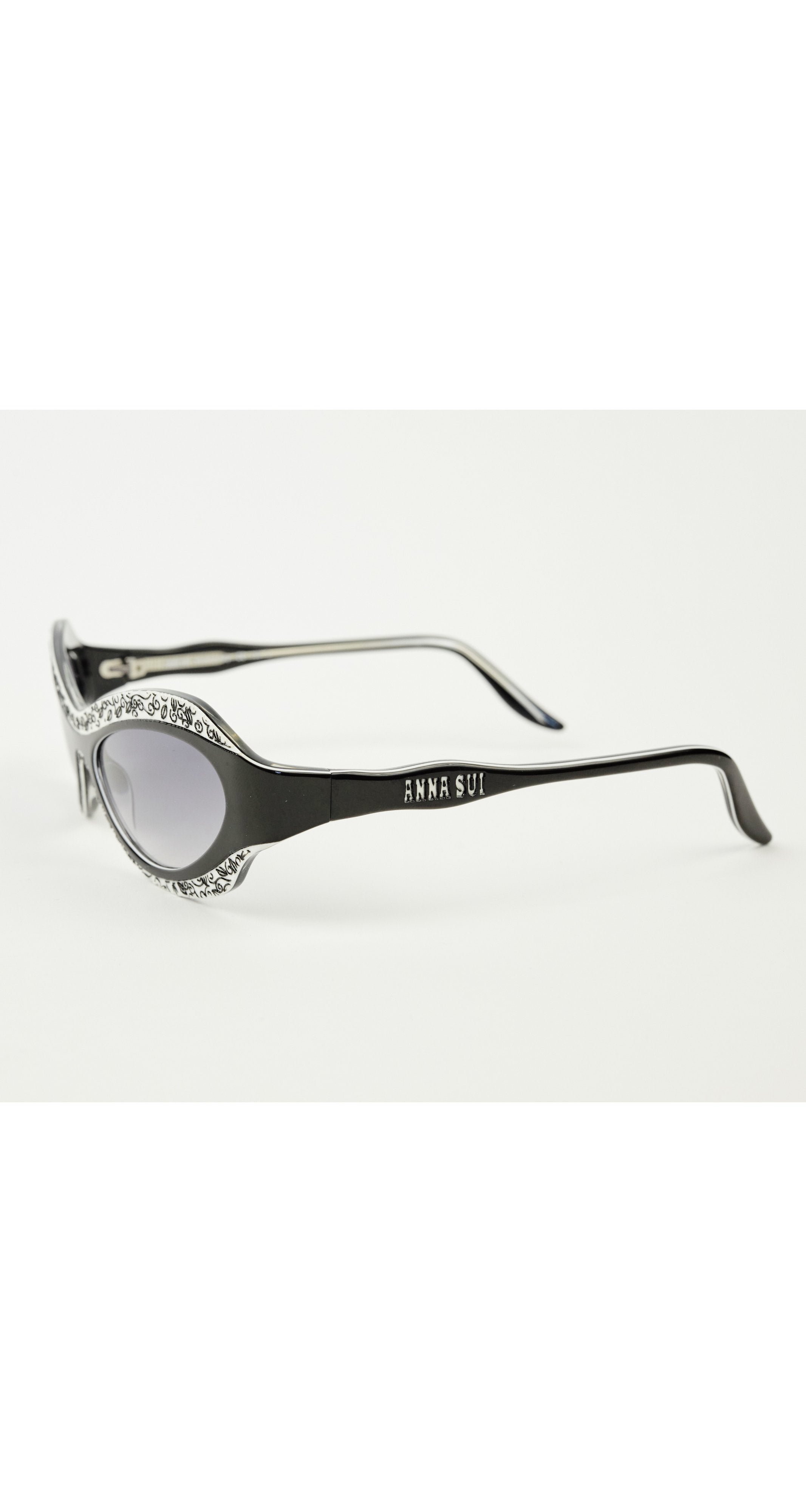 1950s Style Black & White Cat Eye Sunglasses Mod. AS50101