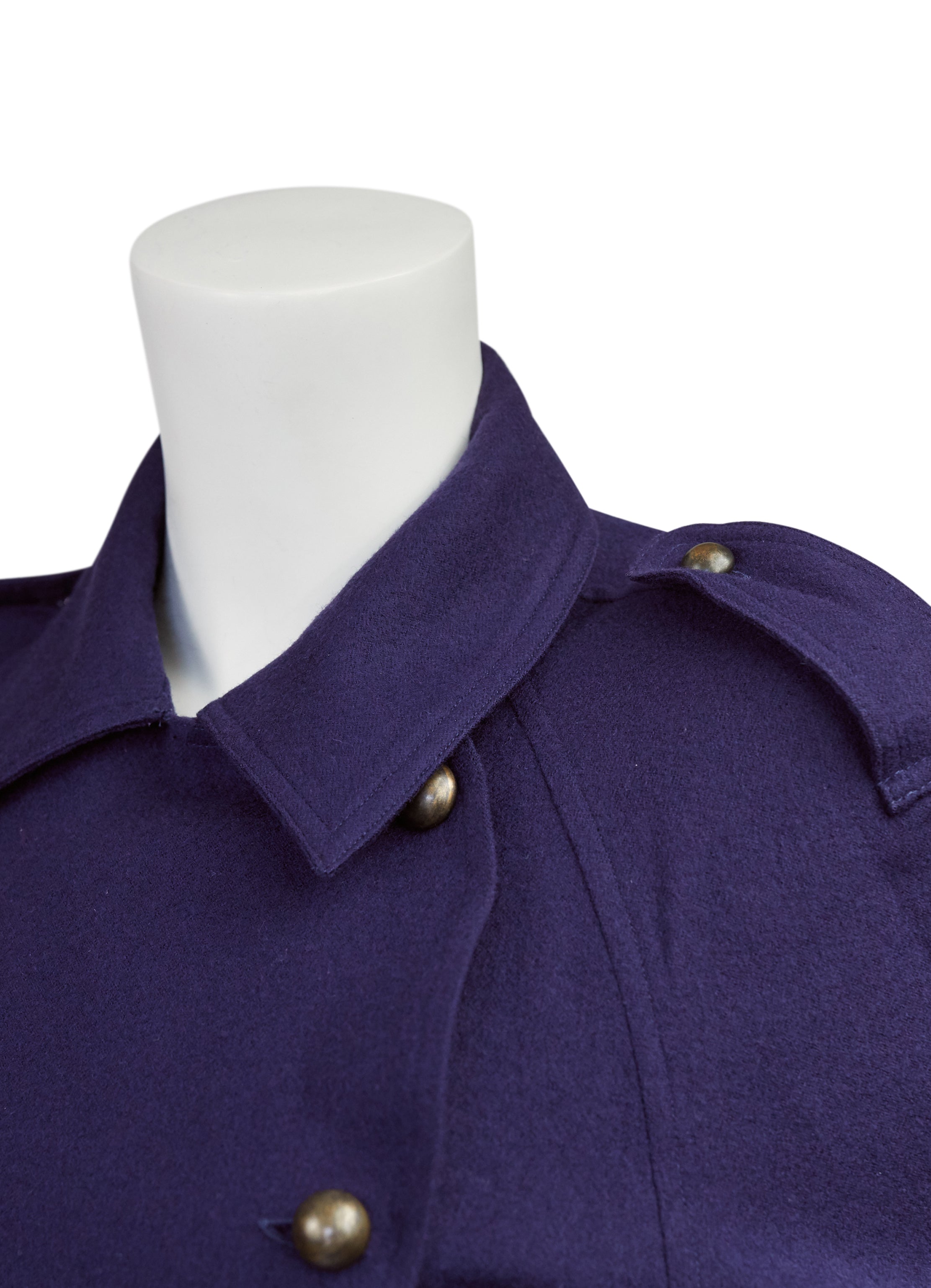 1970s Navy Wool Military Jumpsuit