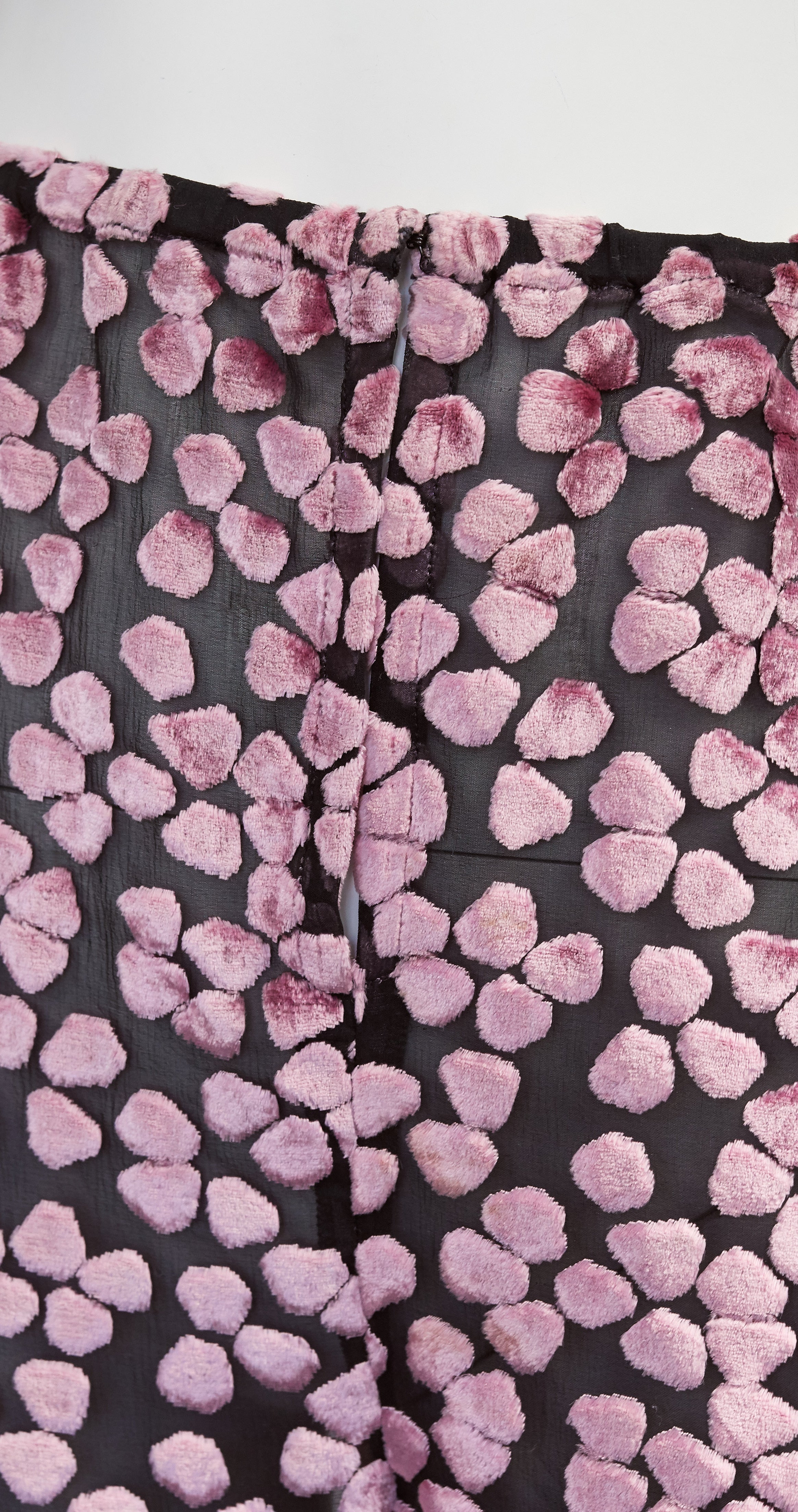 1970s Devore Chiffon High-Waisted Pants