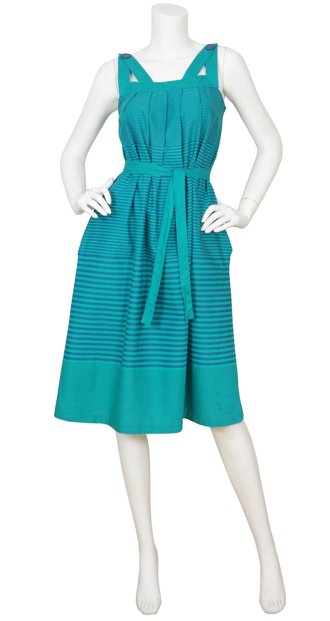 1970s Finnish Design Striped Cotton Tent Dress