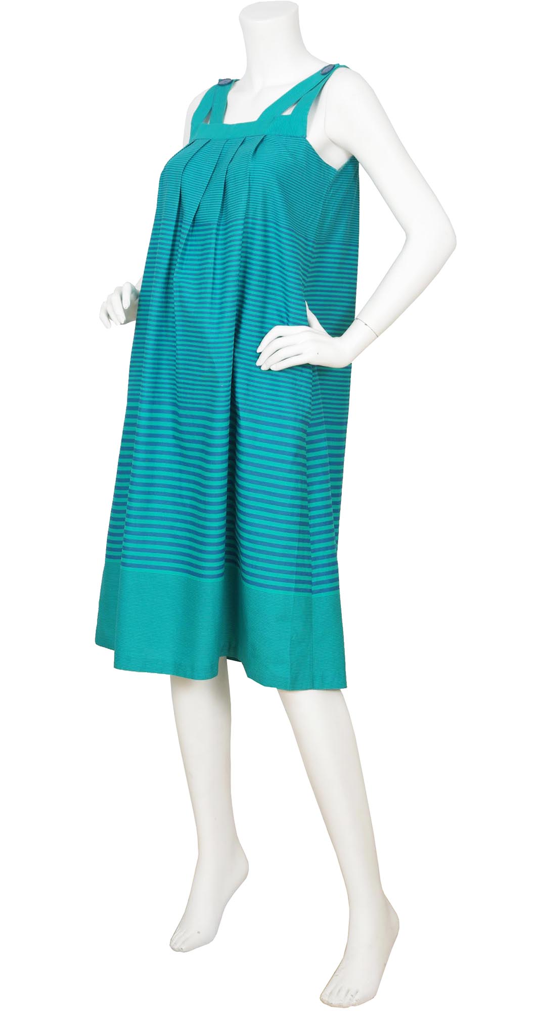 1970s Finnish Design Striped Cotton Tent Dress