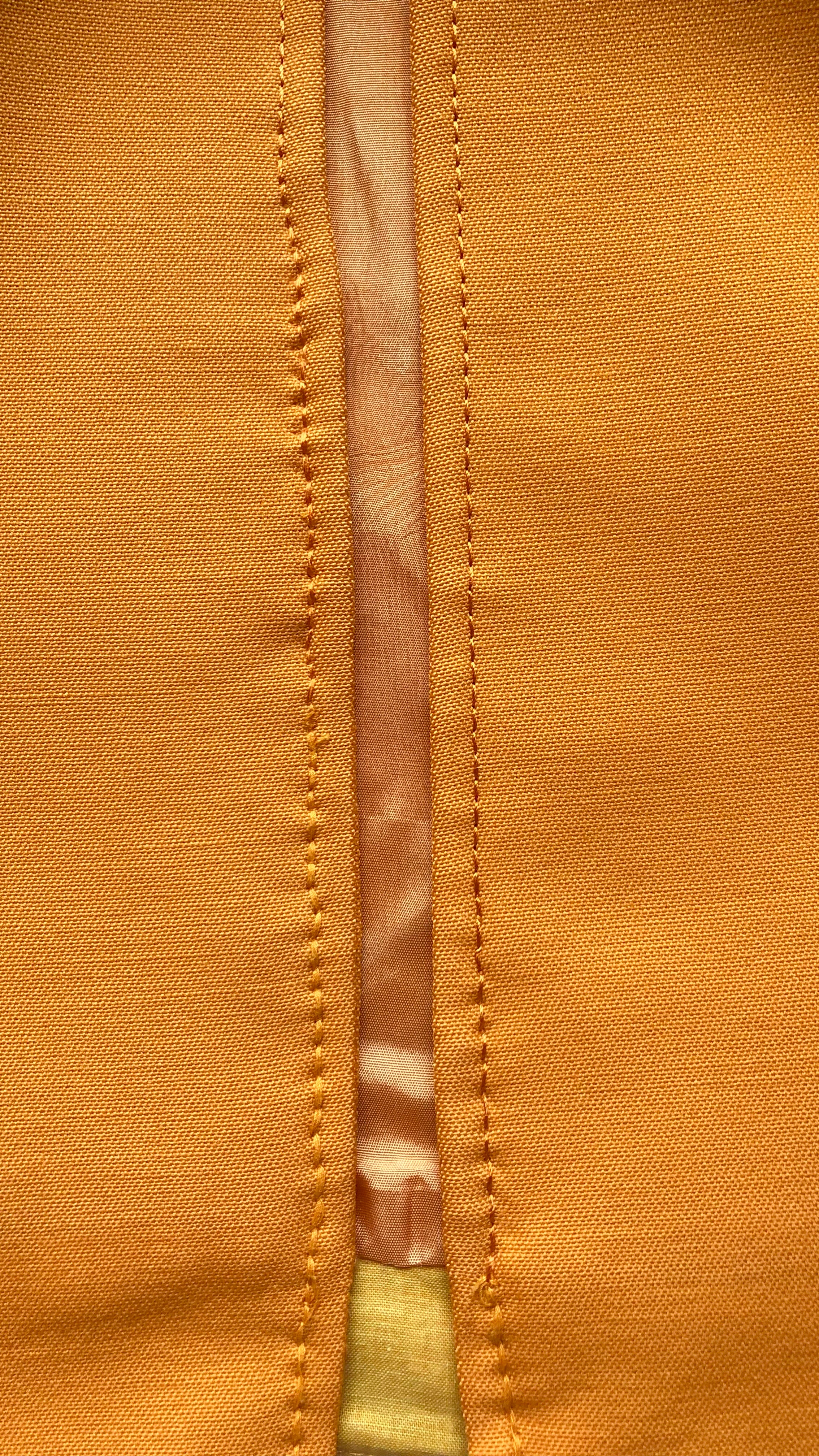 c.1970 Marc Bohan Demi-Couture Numbered Orange Wool Coat