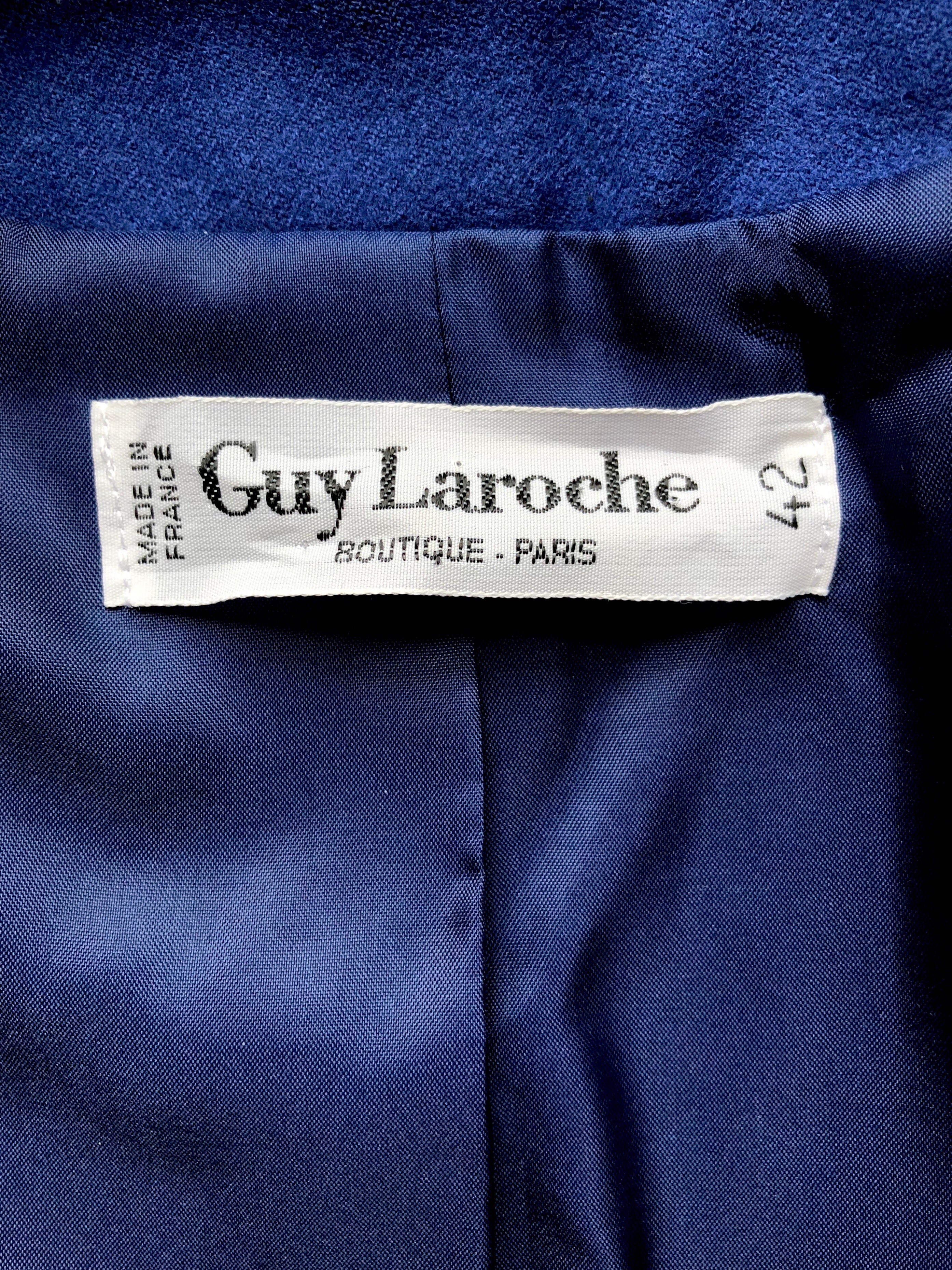 1980s Indigo Wool & Black Velvet Tuxedo Jacket