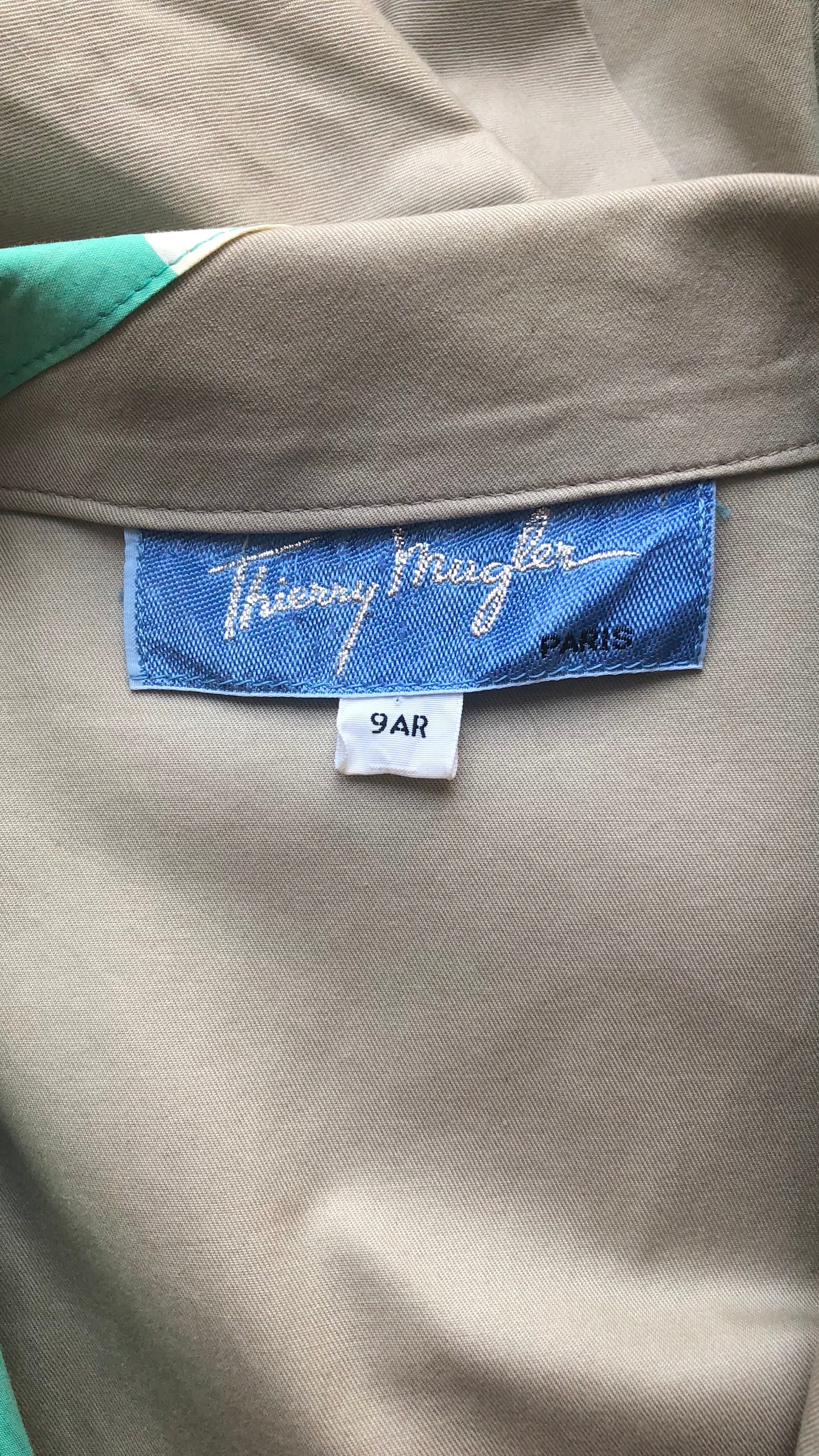 1990 S/S Safari Khaki Cotton Asymmetrical Wrap Dress