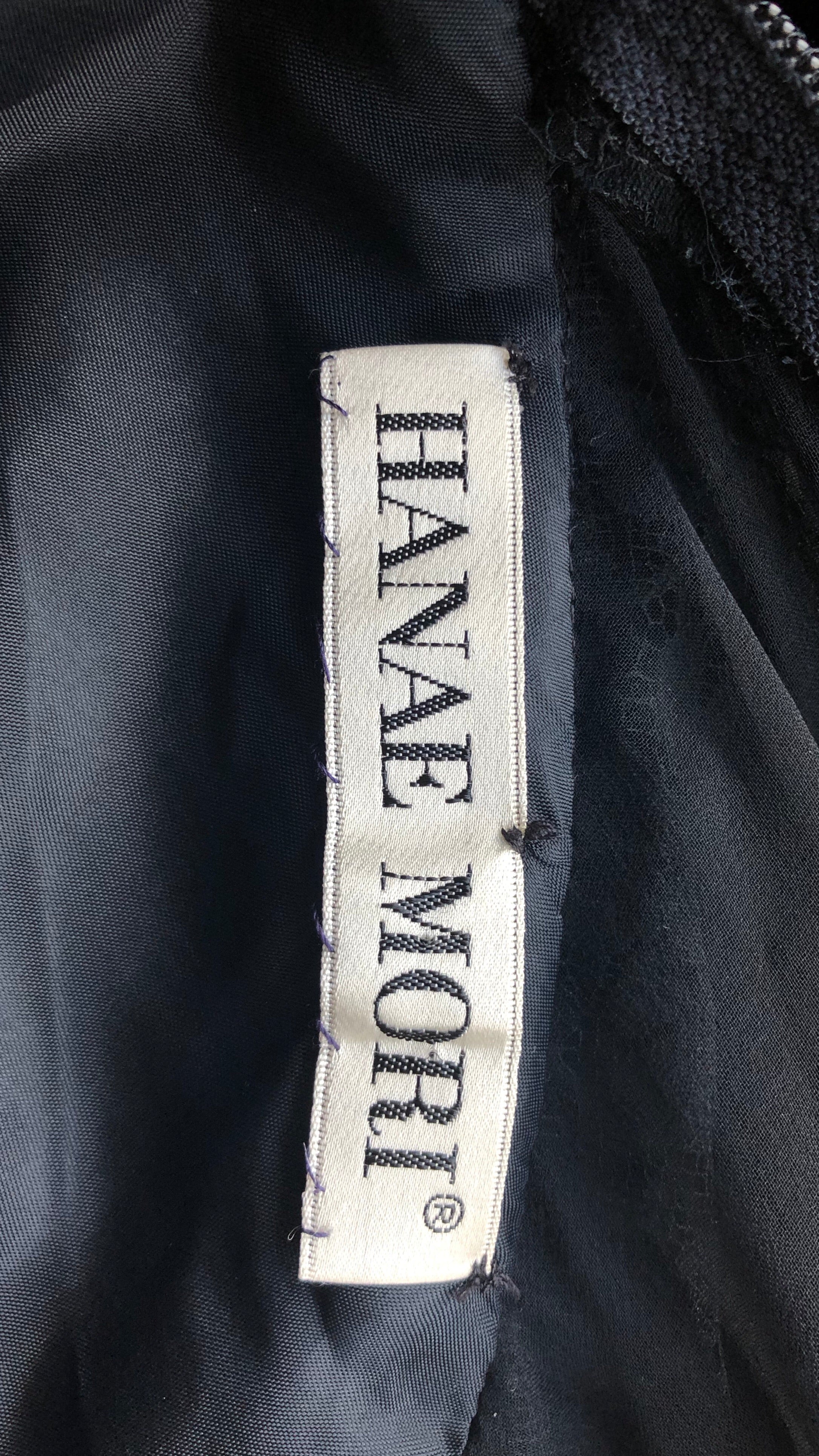 1980s Black Lace & Velvet Ruffle Collar Evening Dress