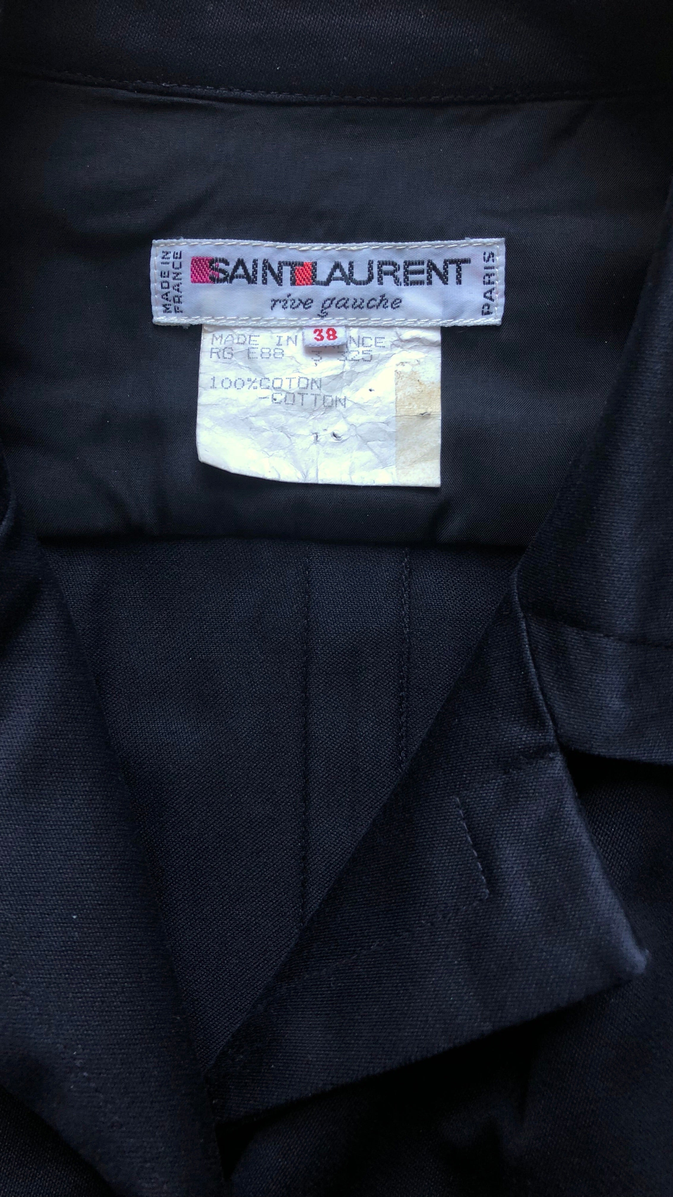 1970s Black Cotton Balloon Sleeve Jacket