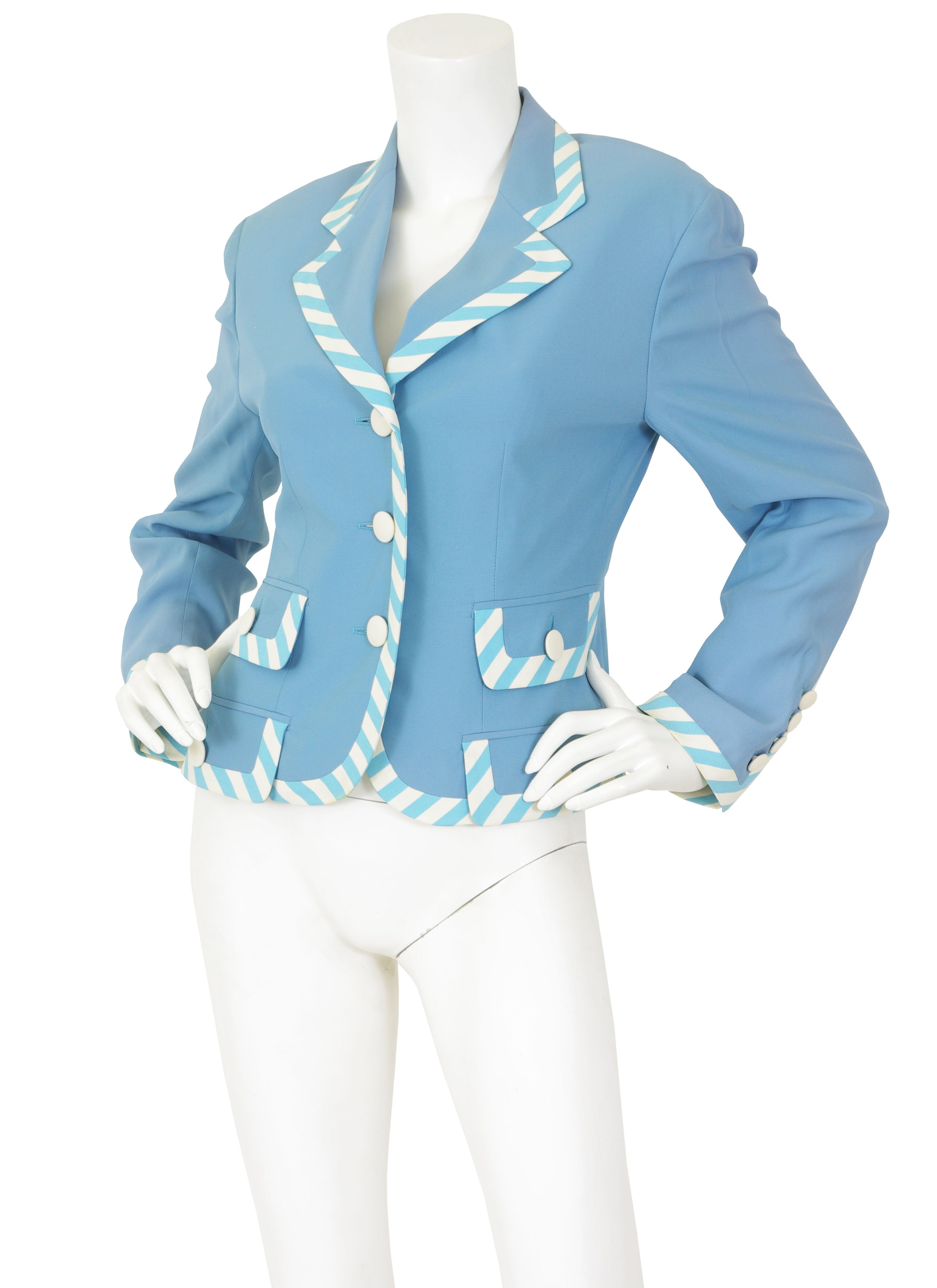 "Cruise Me Baby" Venice Blue Striped Jacket
