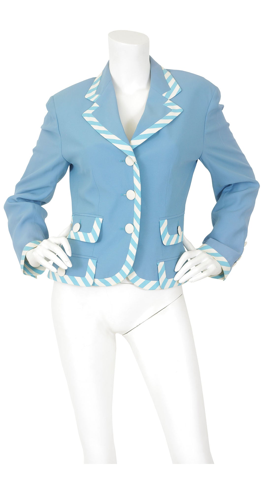 "Cruise Me Baby" Venice Blue Striped Jacket