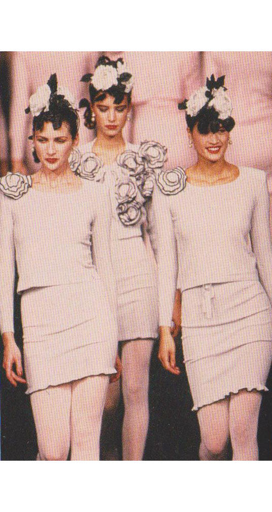 1988 S/S Runway Pink Wool Flower Sweater