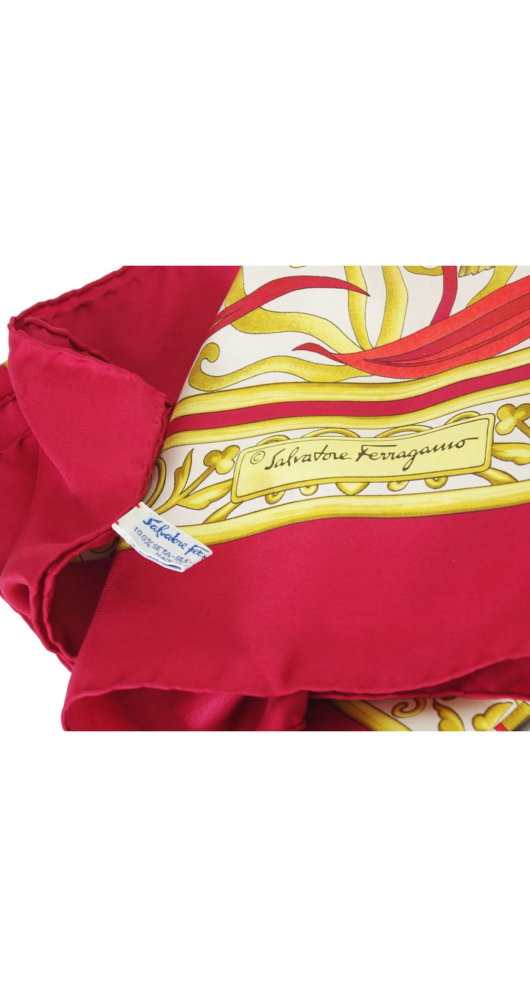 Zebra Floral Print Red Silk Twill Scarf