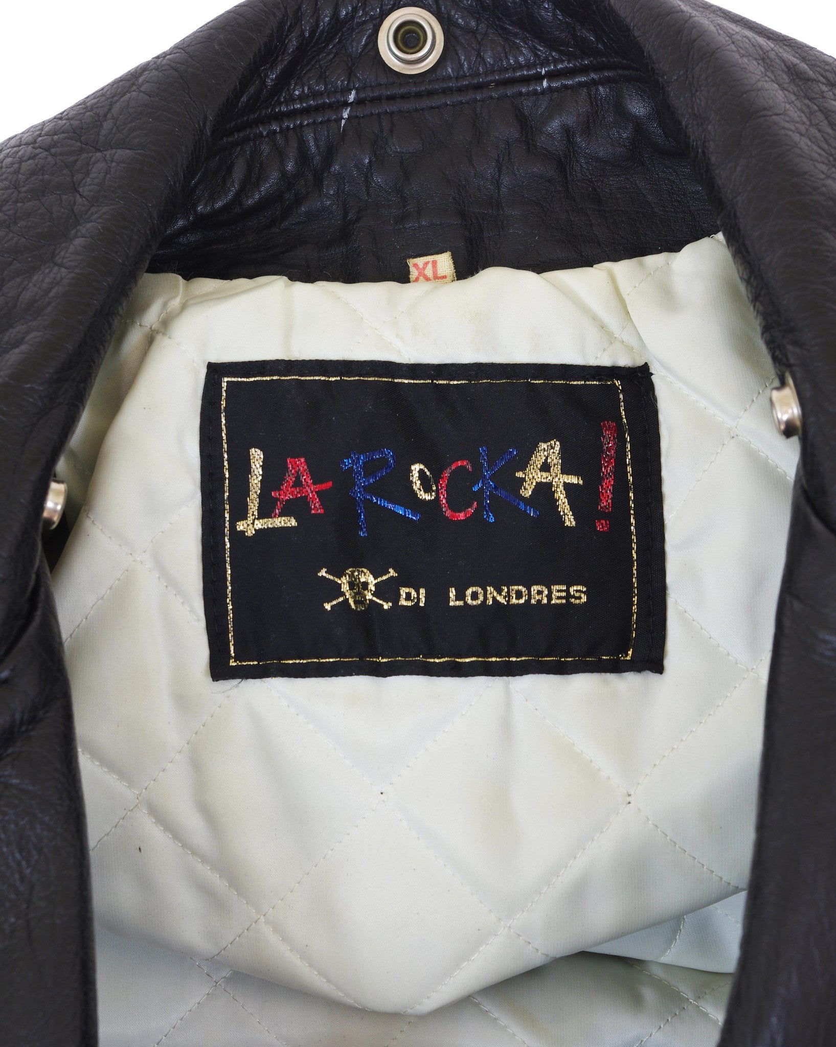 1980s Johnsons Black Leather Motorcycle Jacket