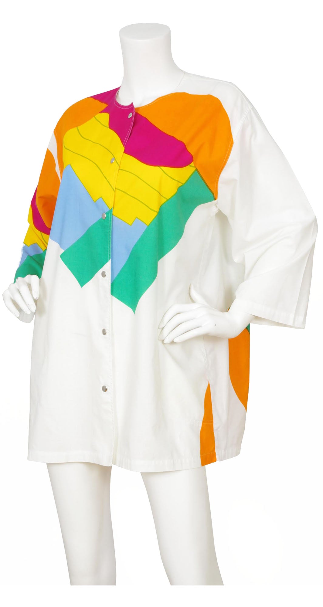 c. 1981 Suomi-Finland Abstract Cotton Tunic